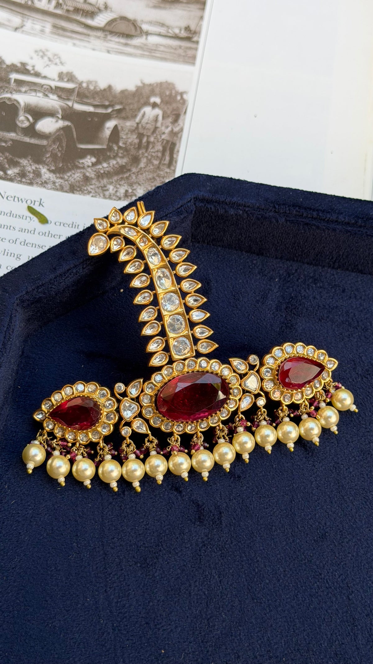 Samarth Red Polki Regal Sarpech
