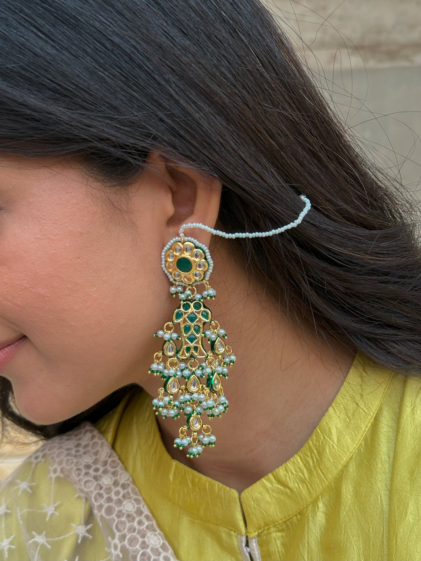 Isra Kundan Earrings