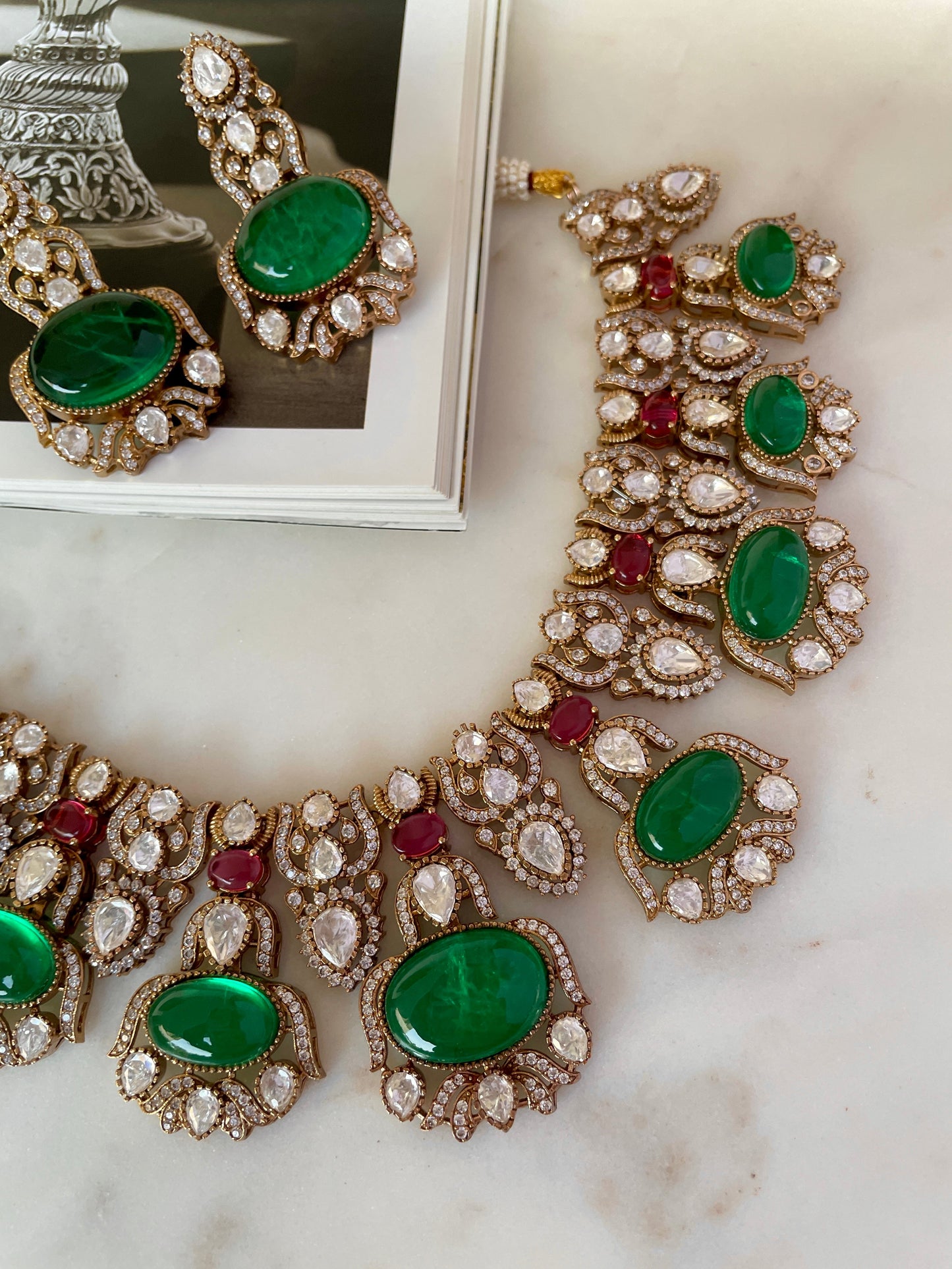 Pre-Order- Ayesha Emerald Necklace