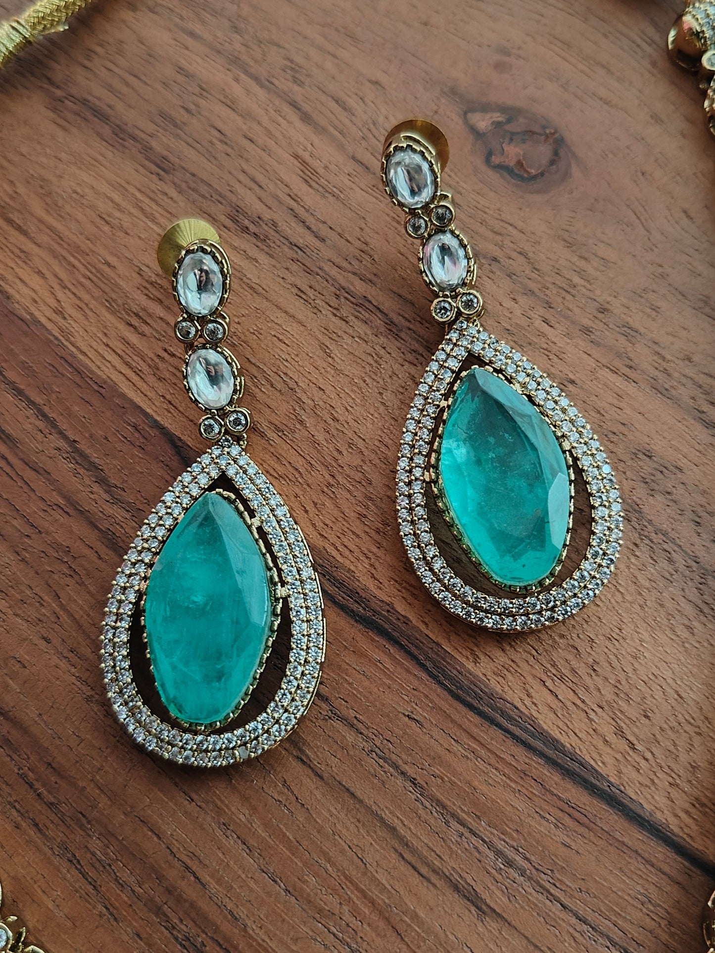 Rene Emerald Polki Necklace