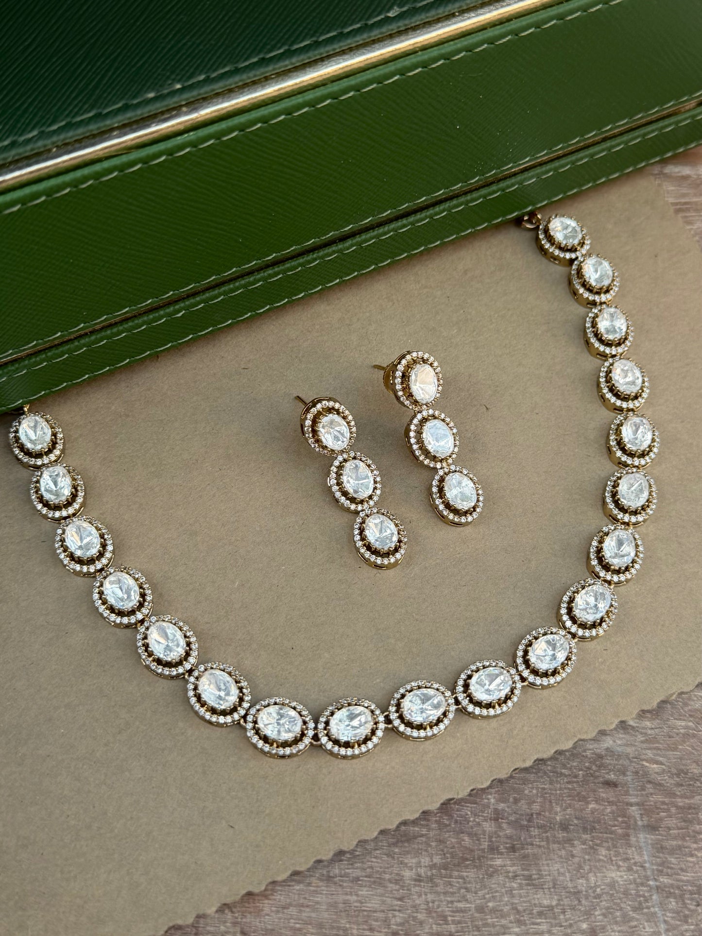 Ruvya Polki Necklace Set