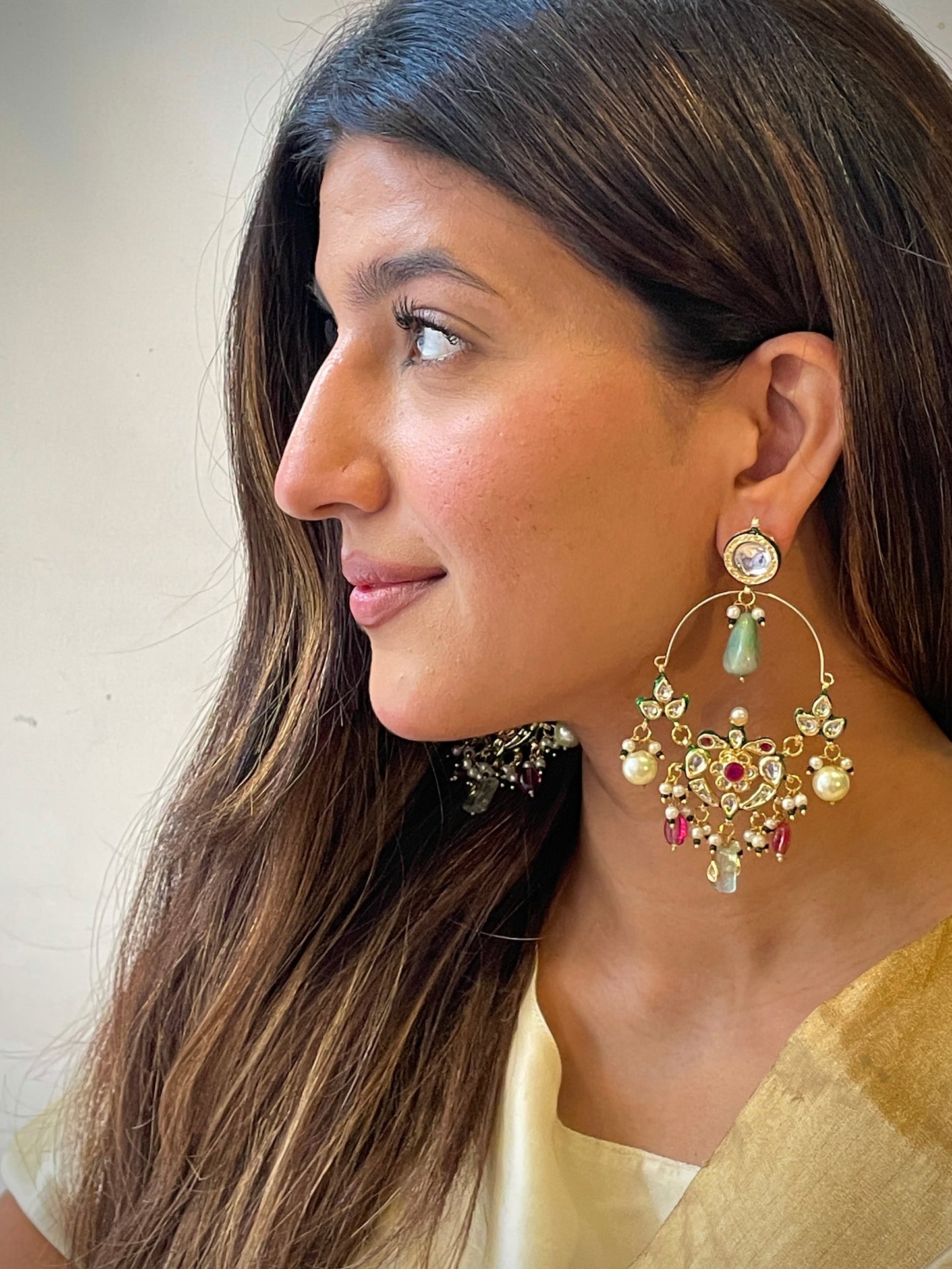Laado Kundan Chaandbali Earrings