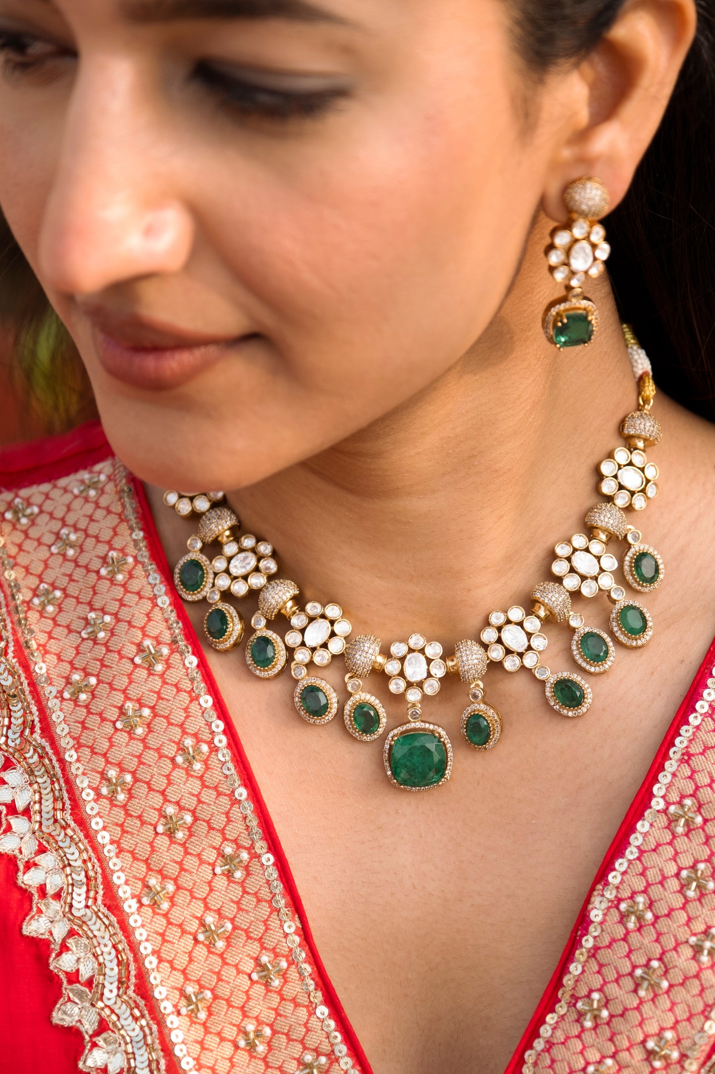 Charbagh Emerald Necklace