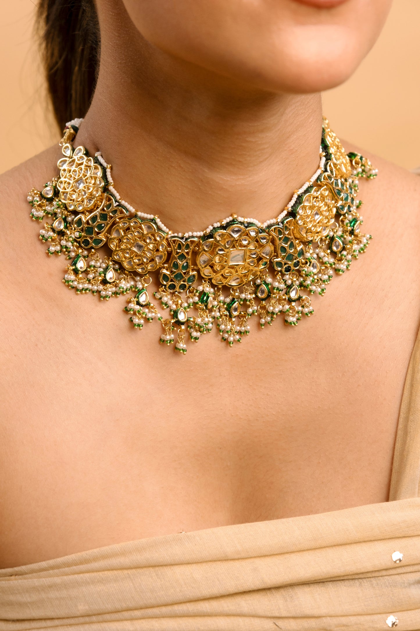 Rani Reshma Kundan Necklace Set
