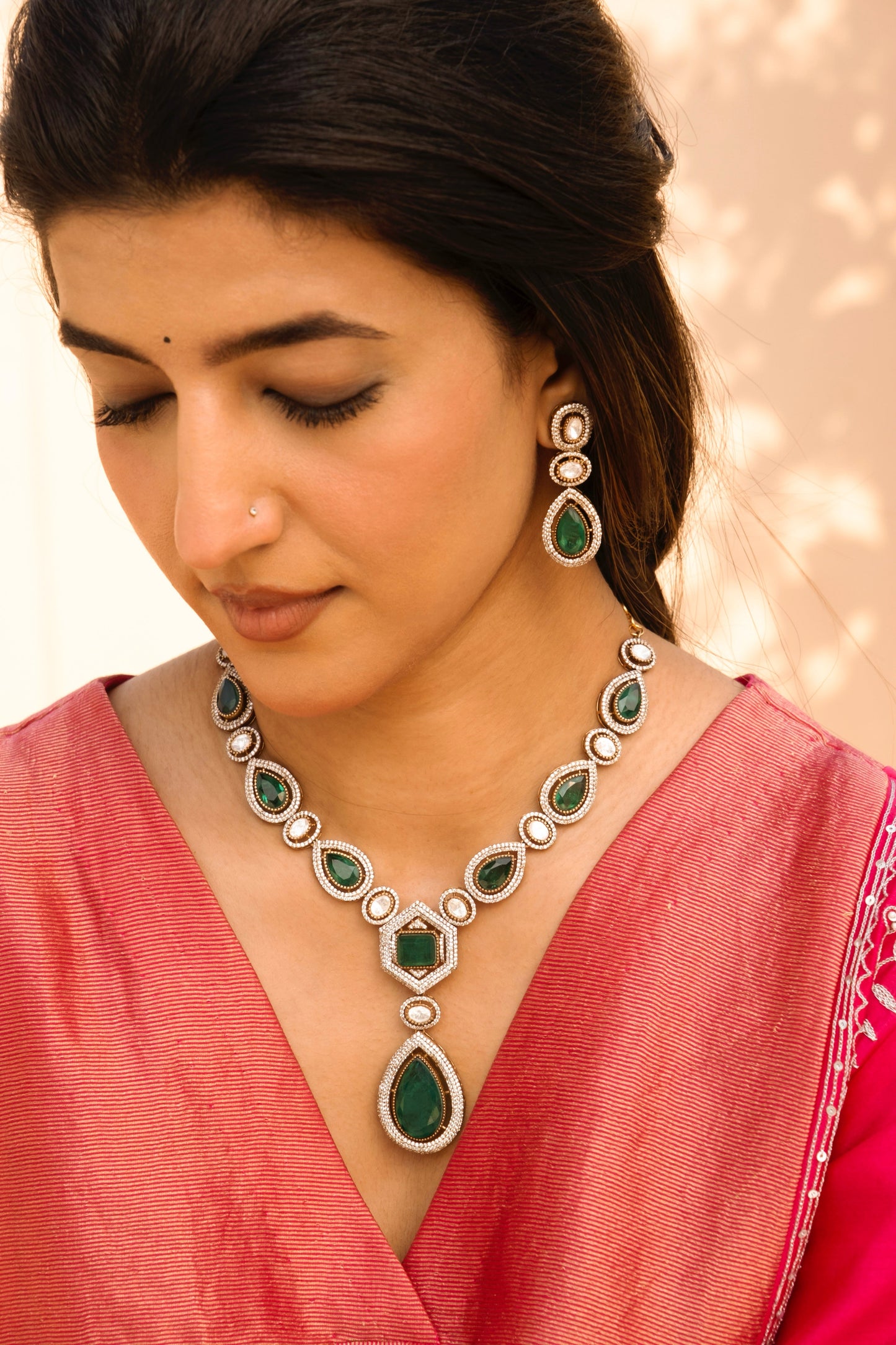 Pre Order Lyla Emerald Necklace Set