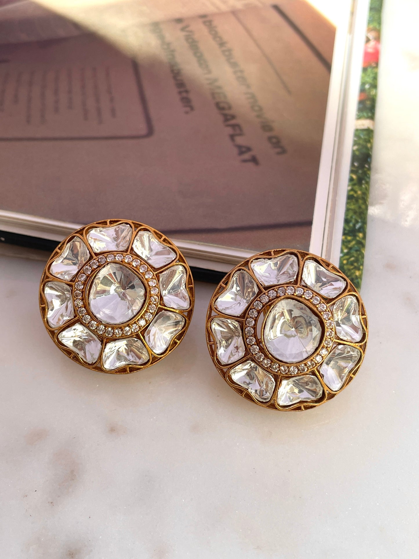 Pre Order- Charvi Moissanite Stud Earrings