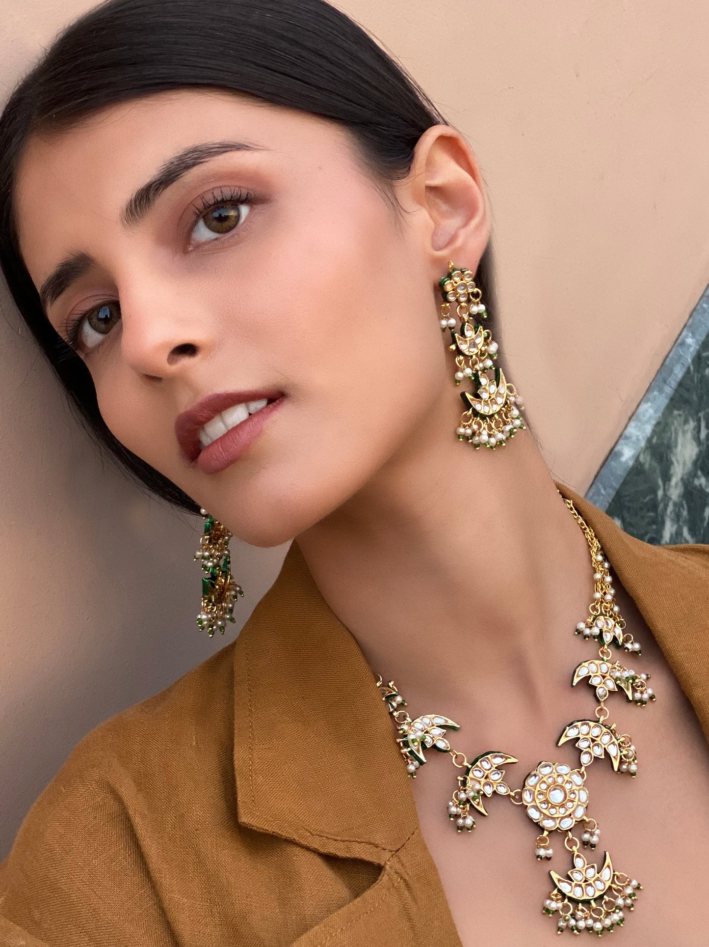 Maahi Kundan Gold Finish Necklace Set