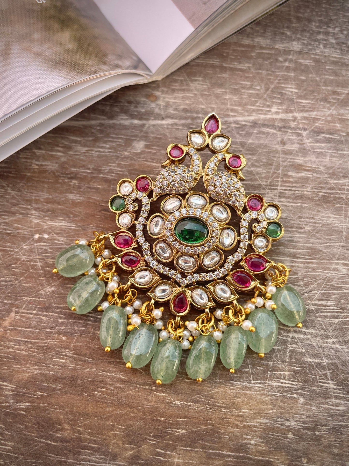 Arnav Regal Polki Brooch