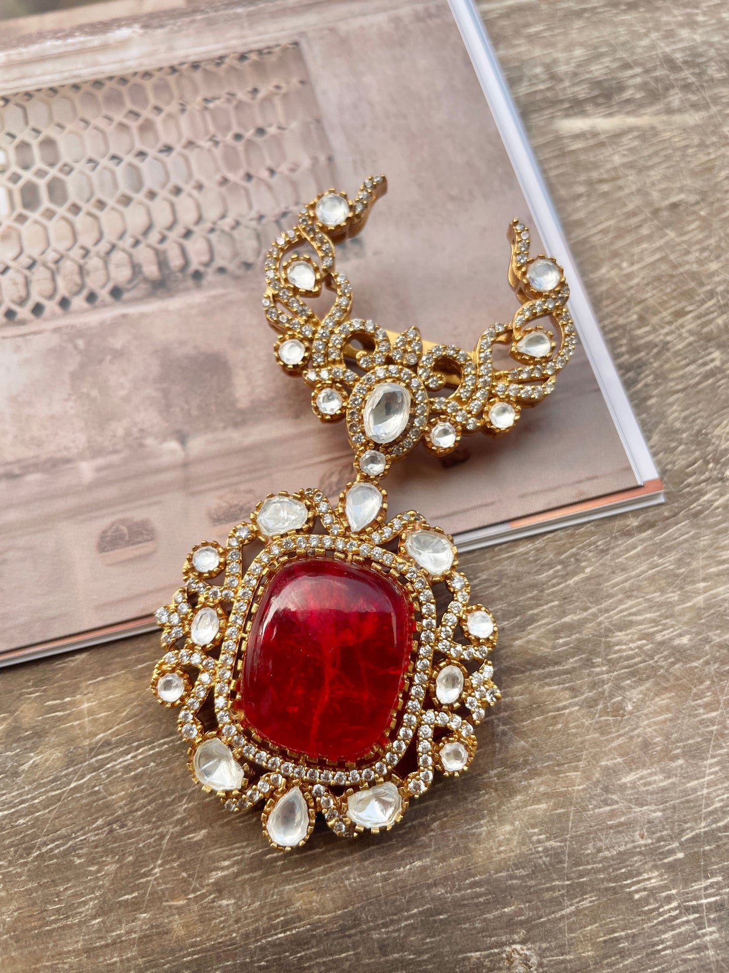 Raktiman Ruby Regal Brooch