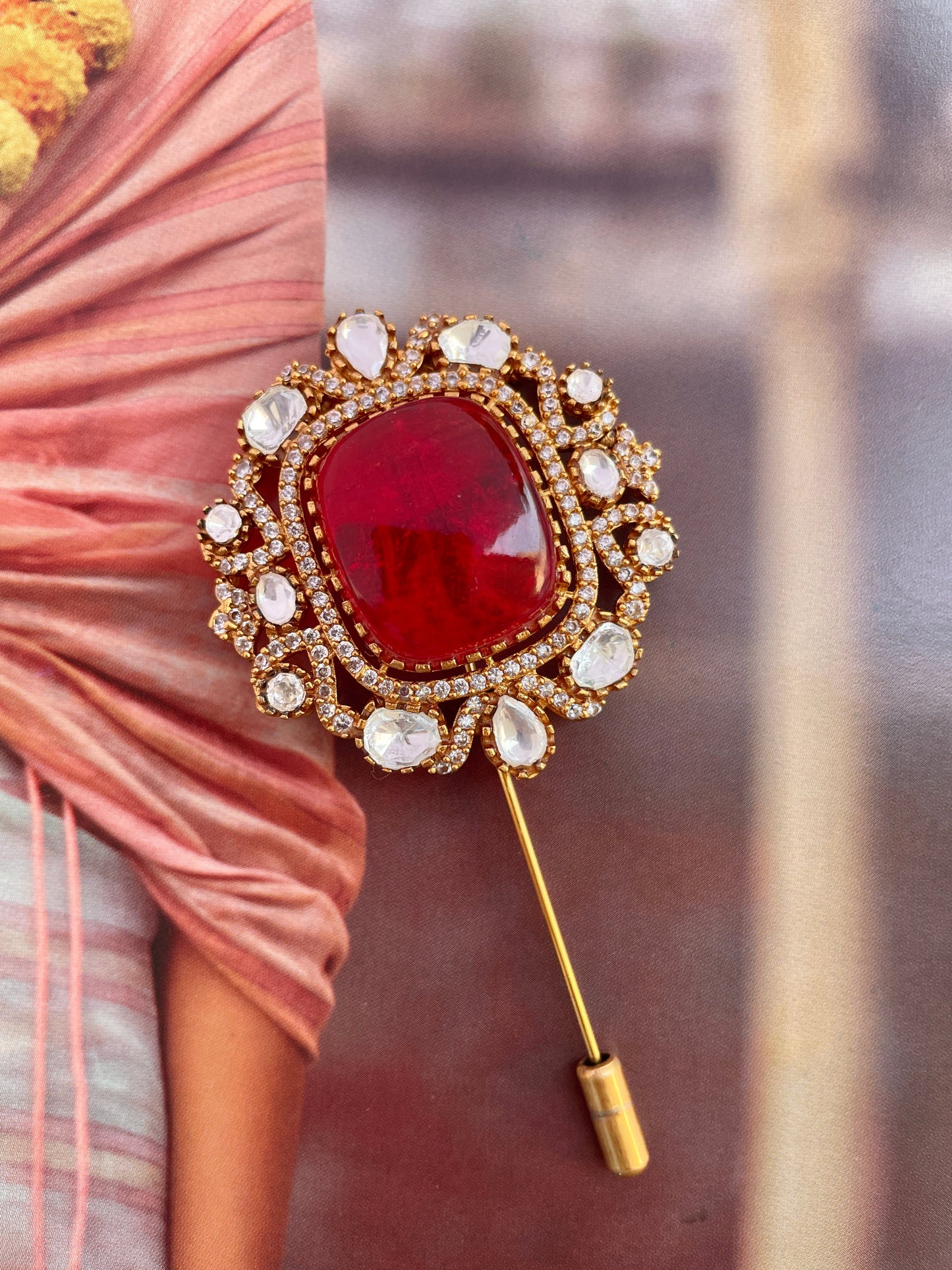 Kaira Ruby Lapel Pin