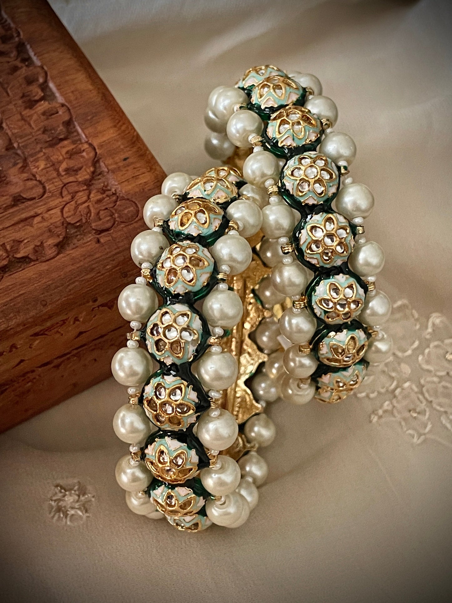 Kiranmayi Kundan Meenakaari Bangles