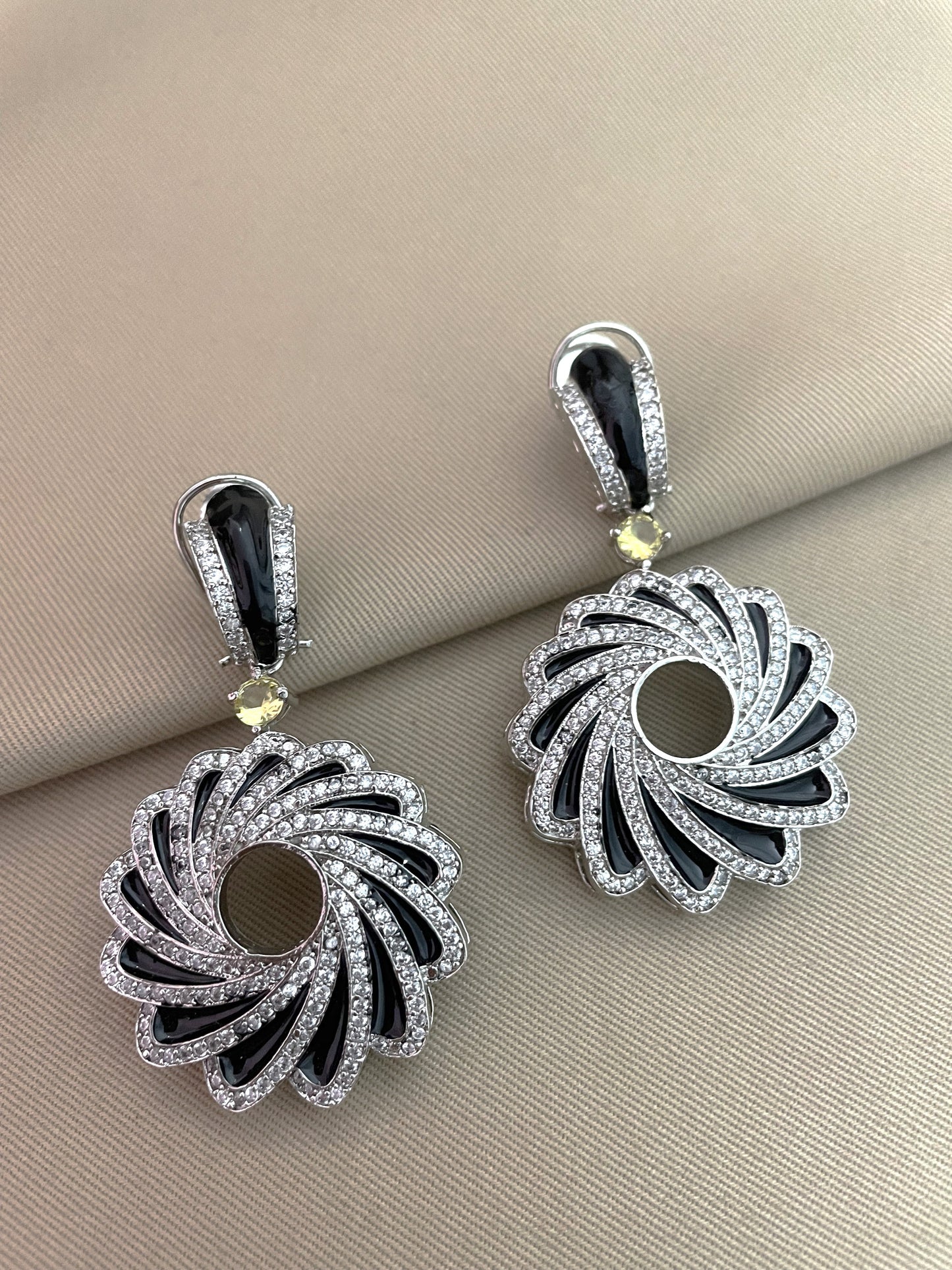 Swirl Enamel Earrings