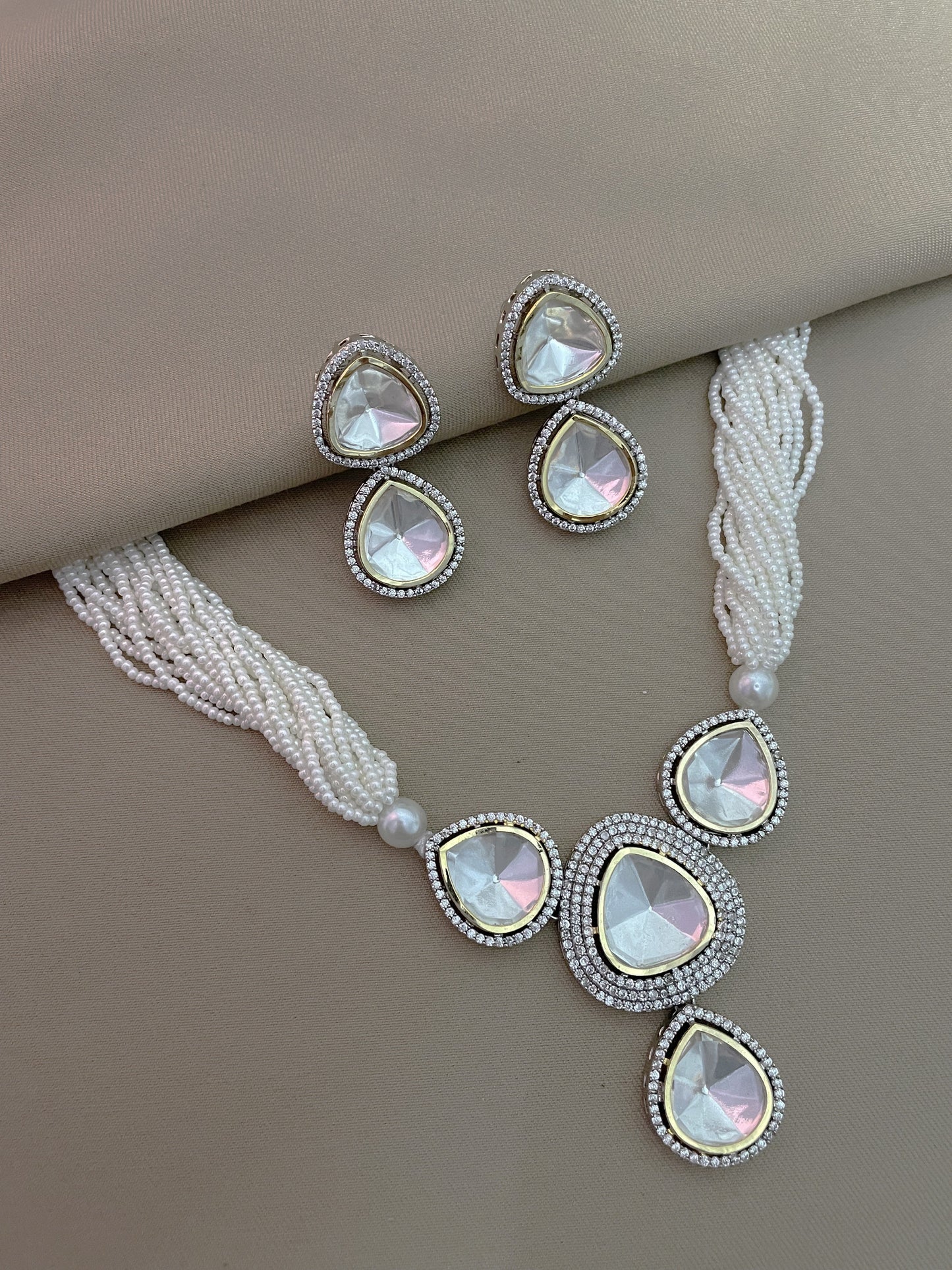 Kika Kundan Zircon Choker Necklace
