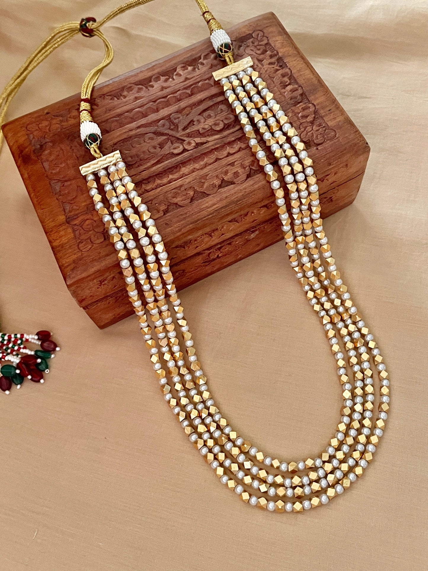 Triveni Pearl Beaded Necklace