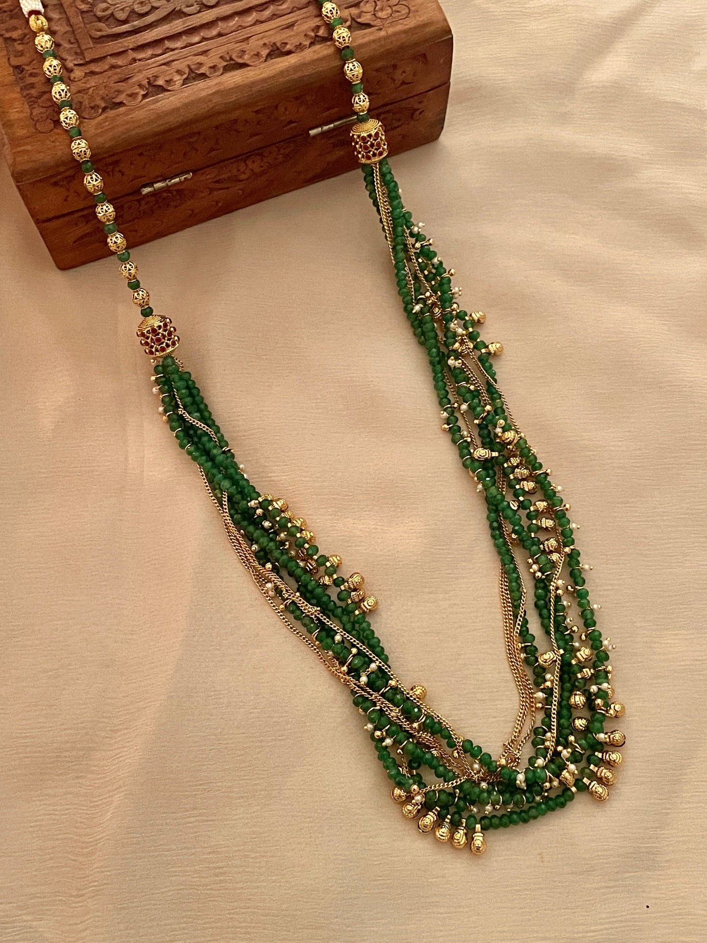 Kumud Beaded Long Necklace Set