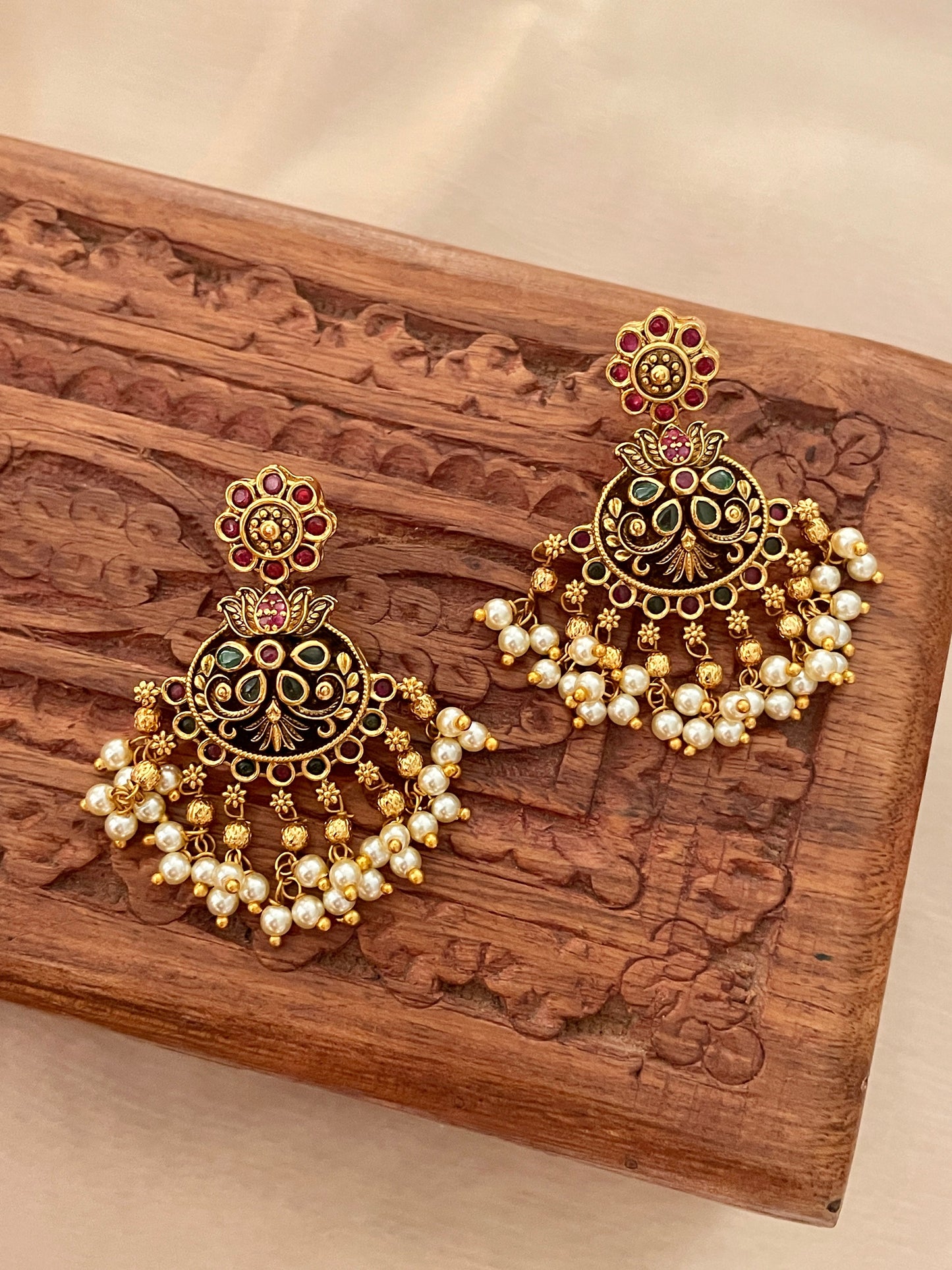 Anjani Antique Pearl Earrings