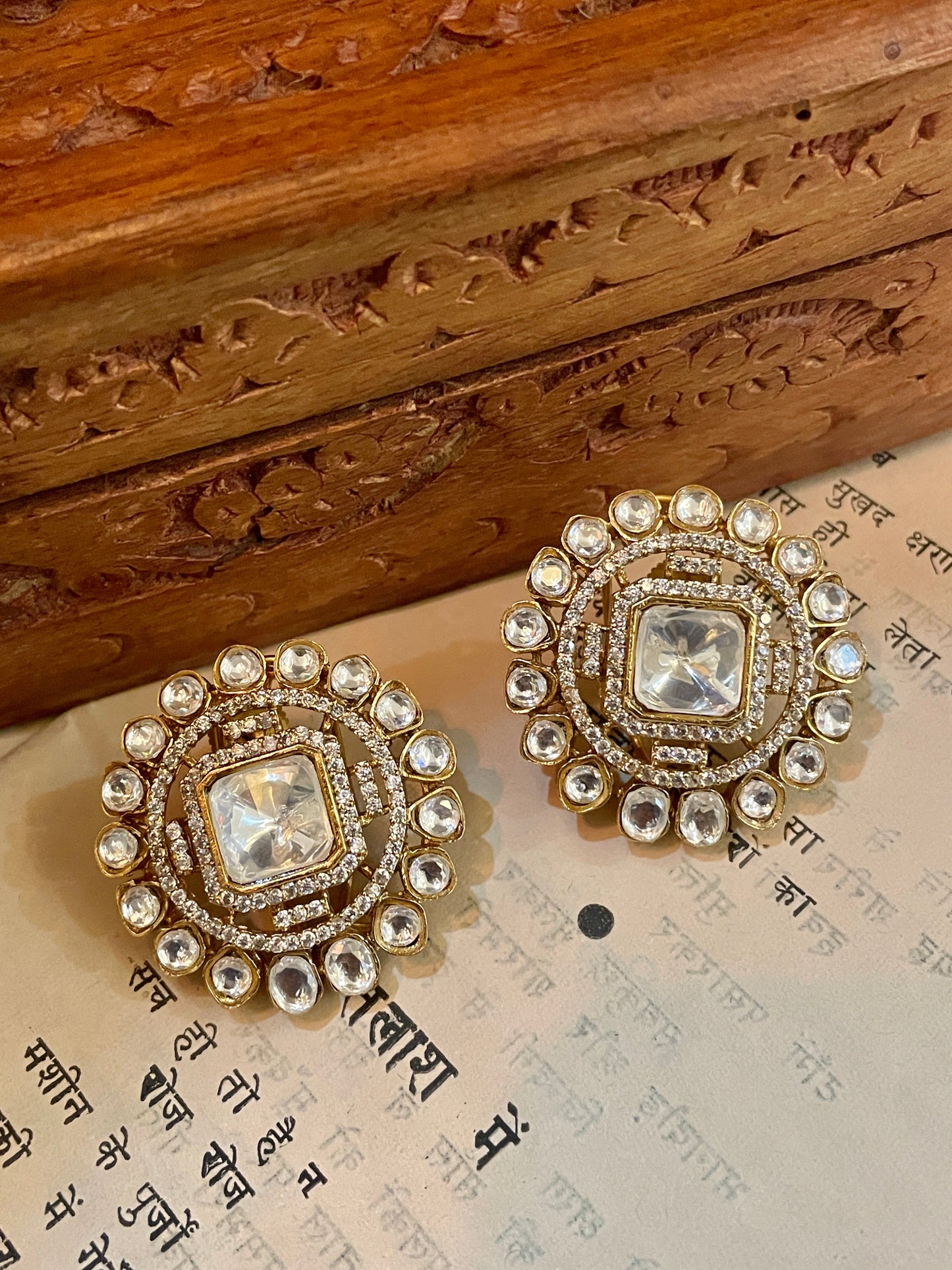 Kosha Polki Stud Earrings