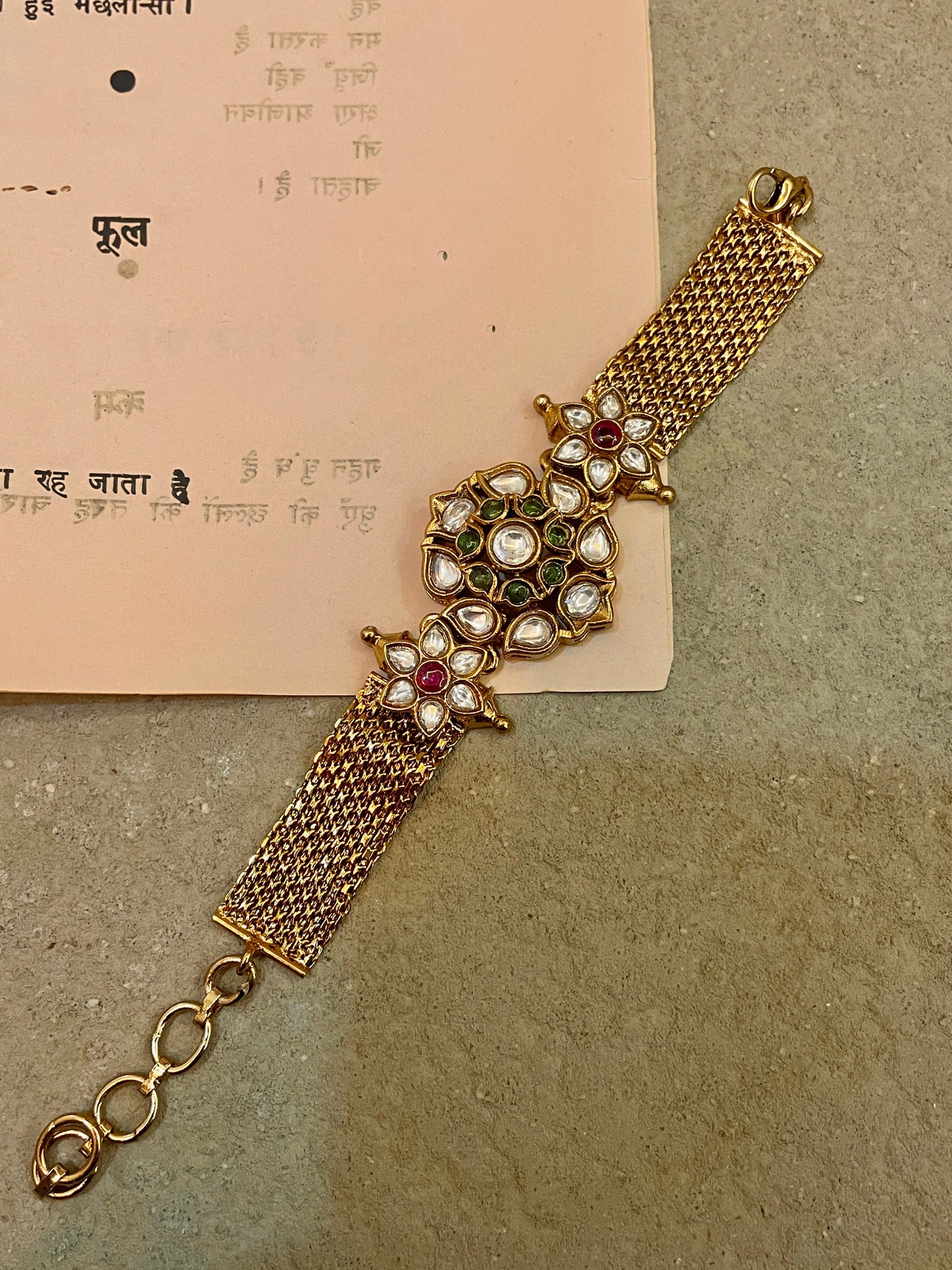 Nritya Antique Bracelet in Green