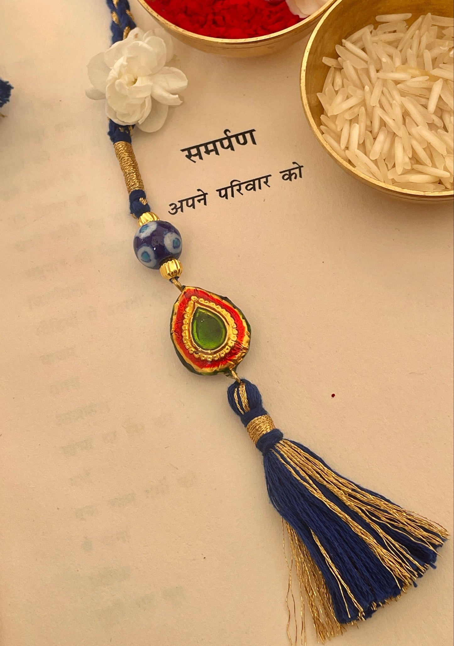 Pre Order - Suraksha Blue Thread Reversible Lumba