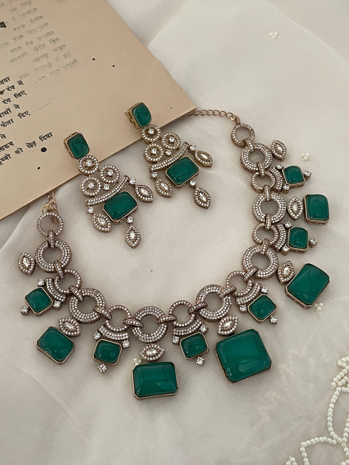 Pre Order – Ranjana Zircon Necklace Set