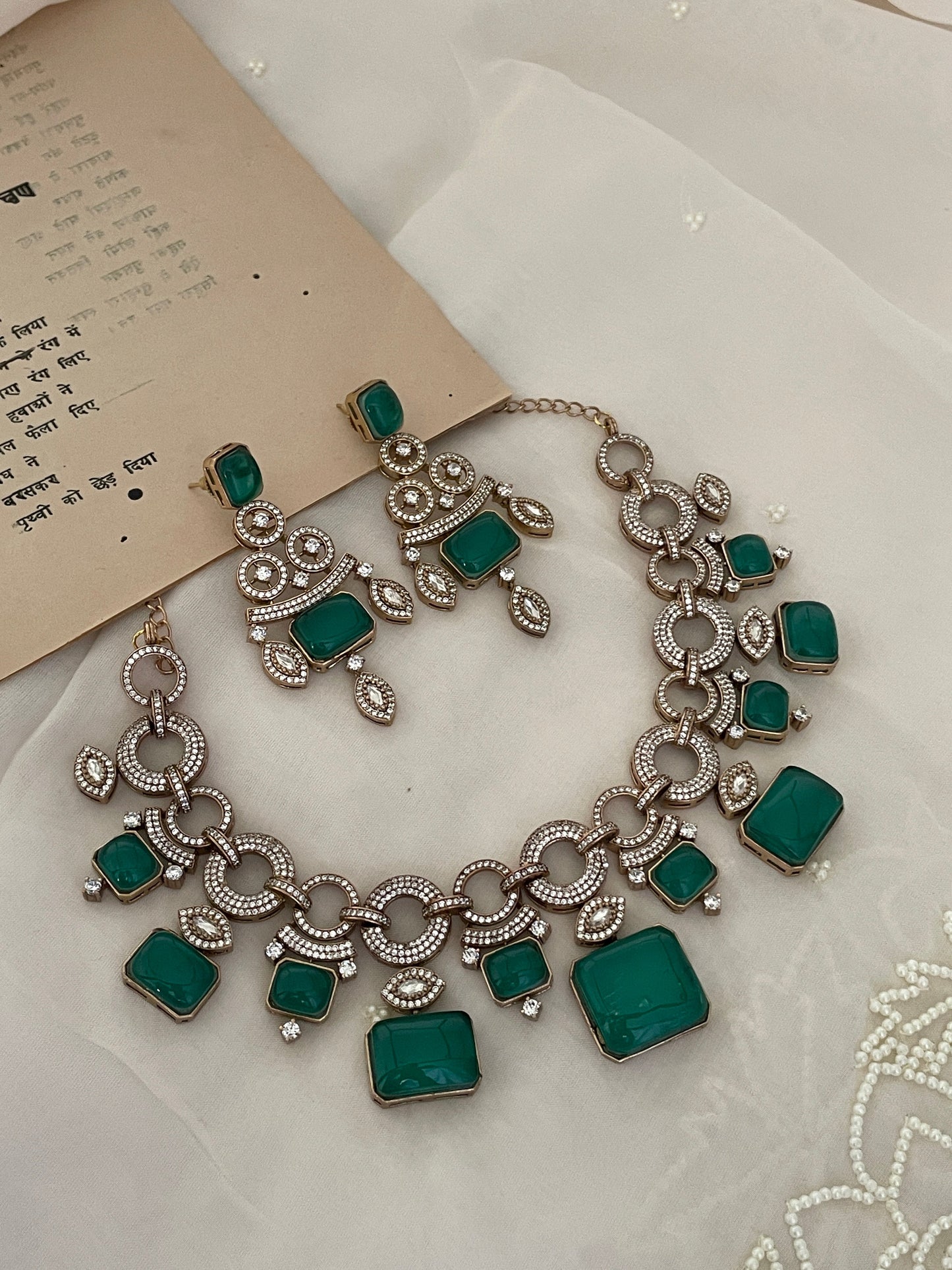 Pre Order – Ranjana Zircon Necklace Set