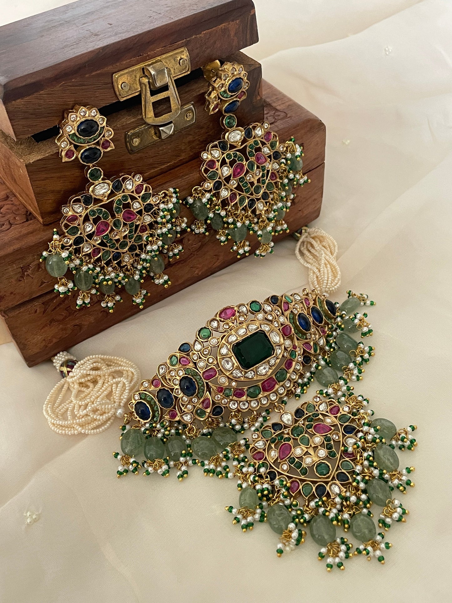 Pre Order – Kalpana Multi Polki Necklace Set