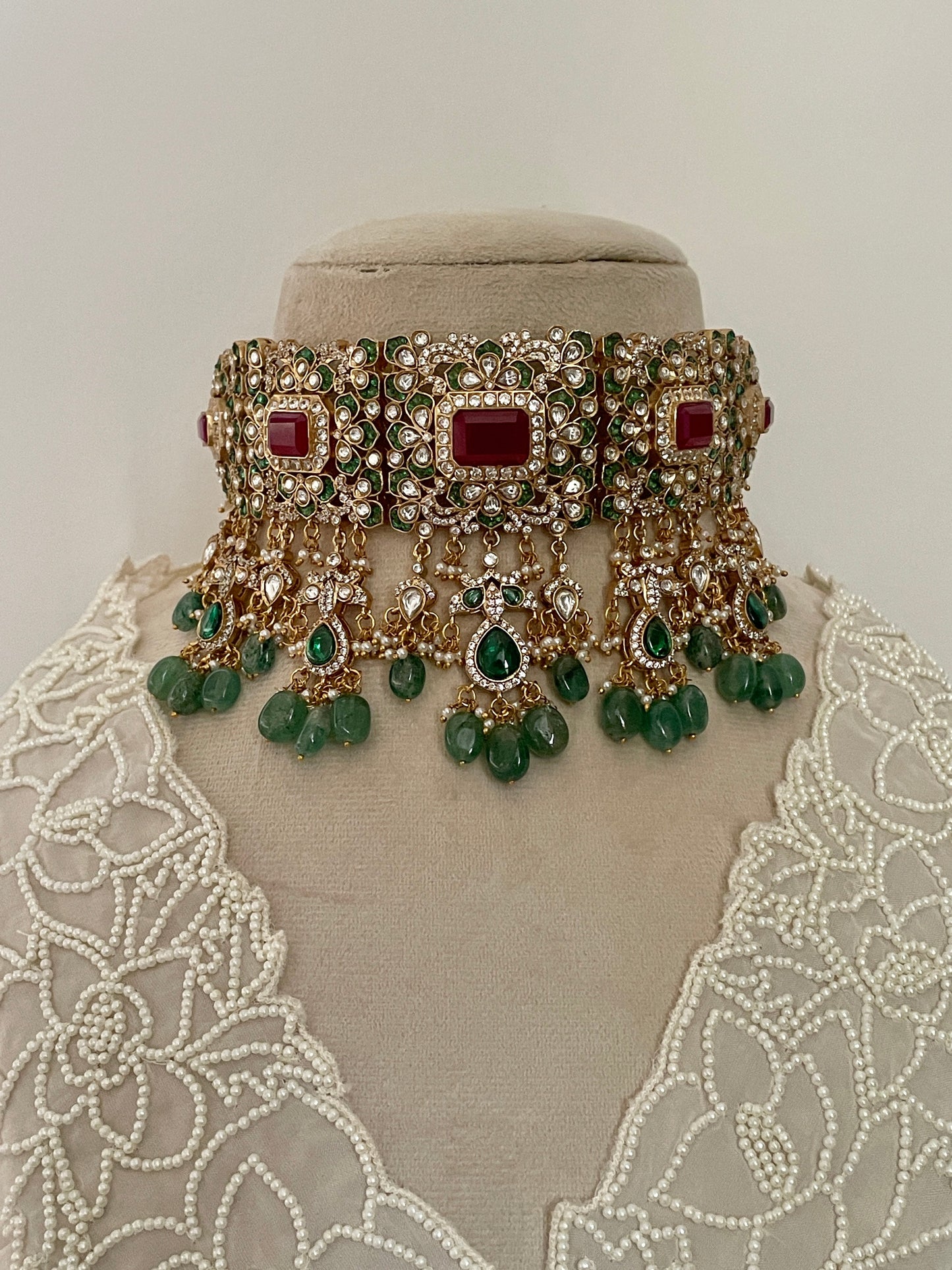 Pre Order – Sarla Multi Polki Necklace Set