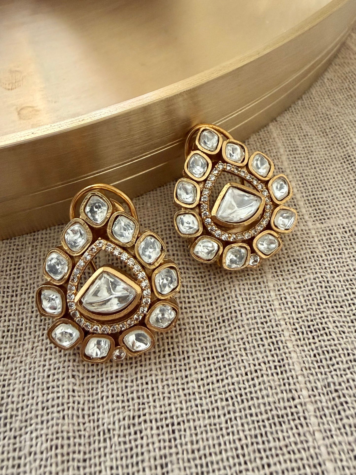 Gomti Polki Stud Earrings