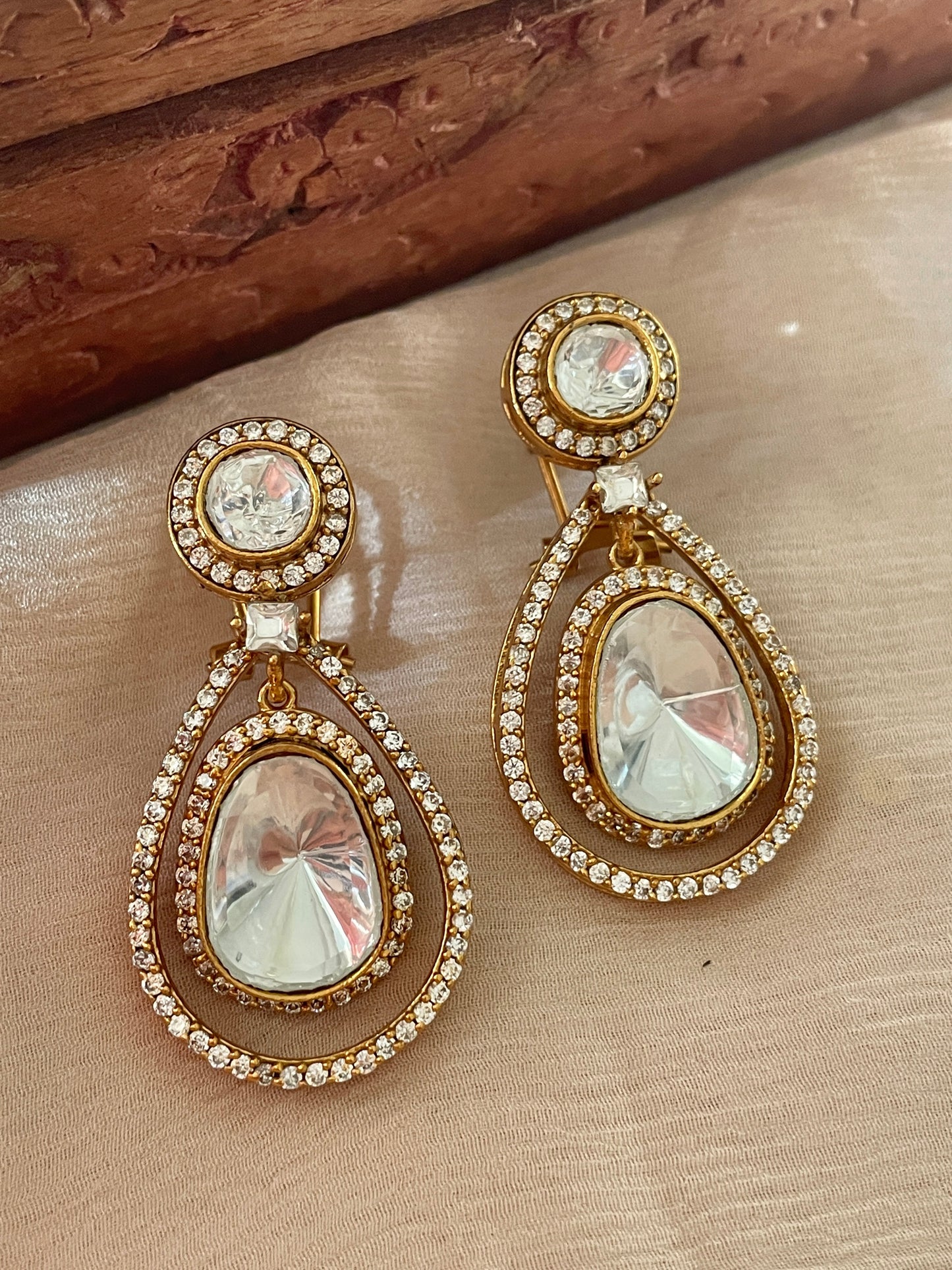 Falak Polki Drop Earrings