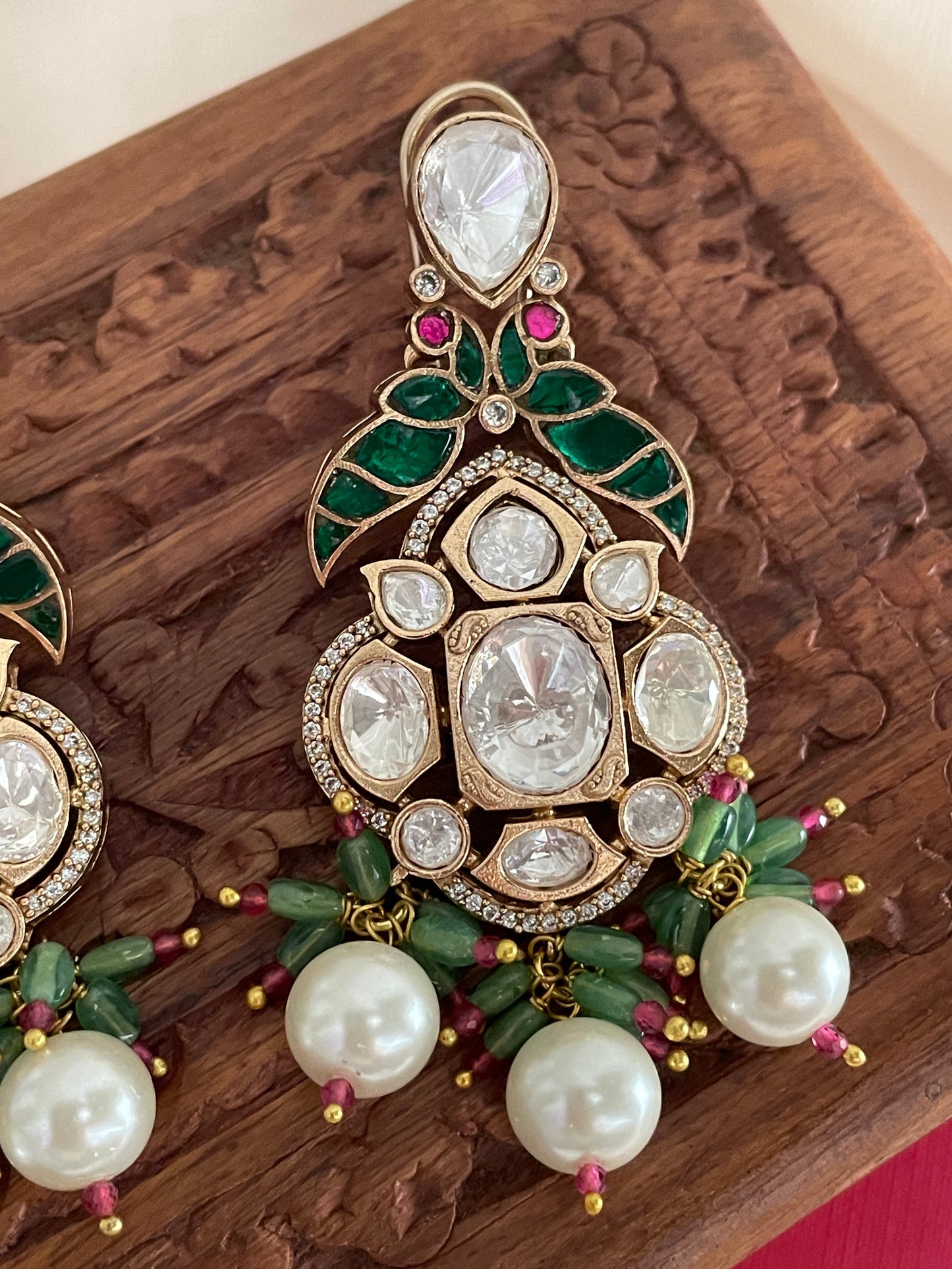 Perch Parrot Polki Earrings