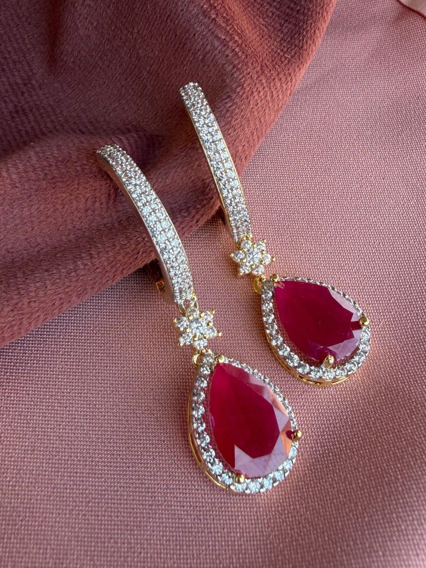 Brenda Ruby Earrings