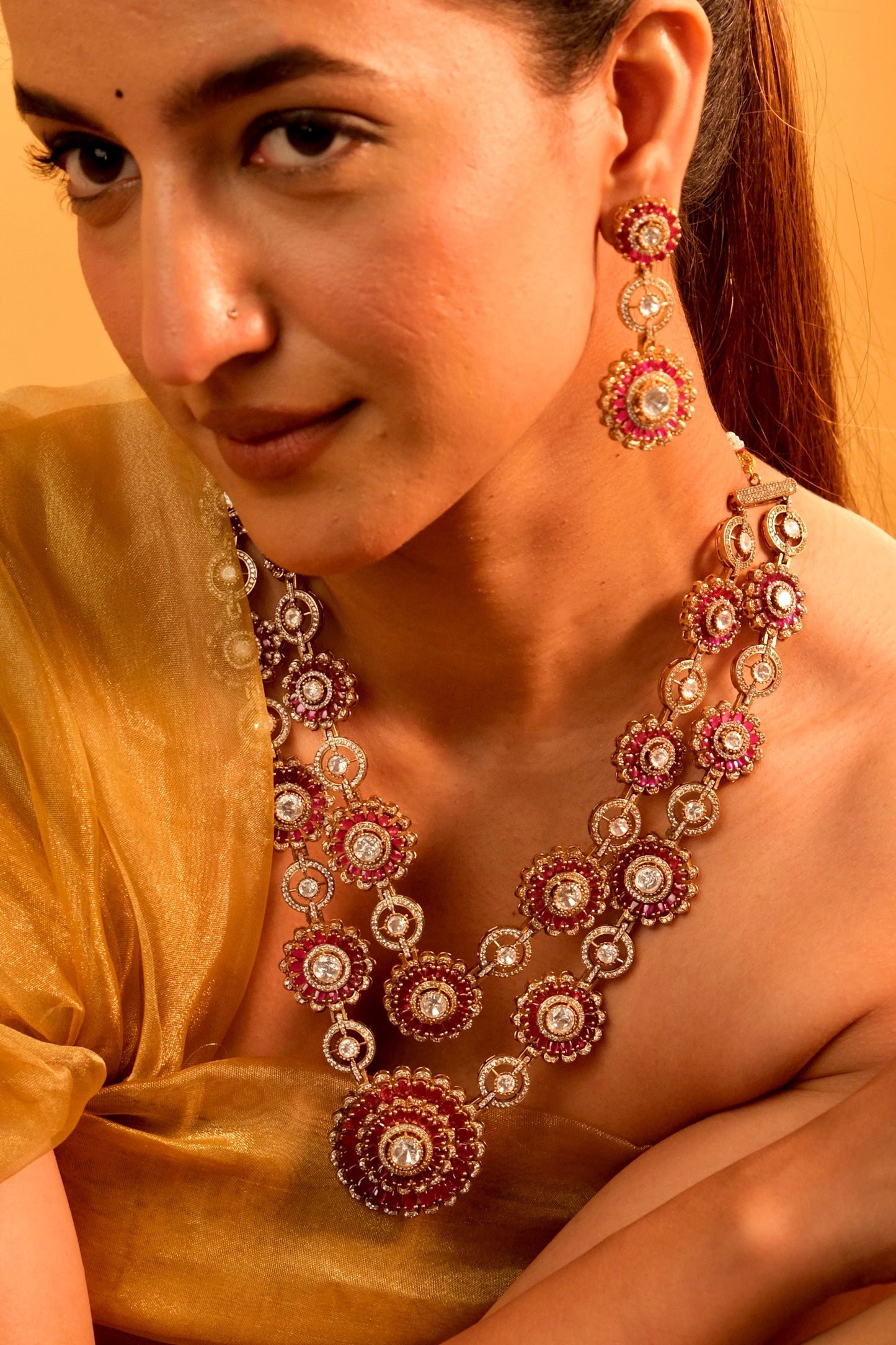 Pre Order- Sharini ruby Necklace Set