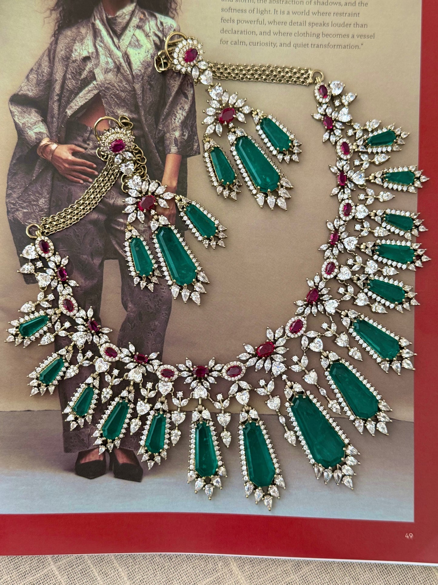 Vinoba Emerald Doublet Necklace Set