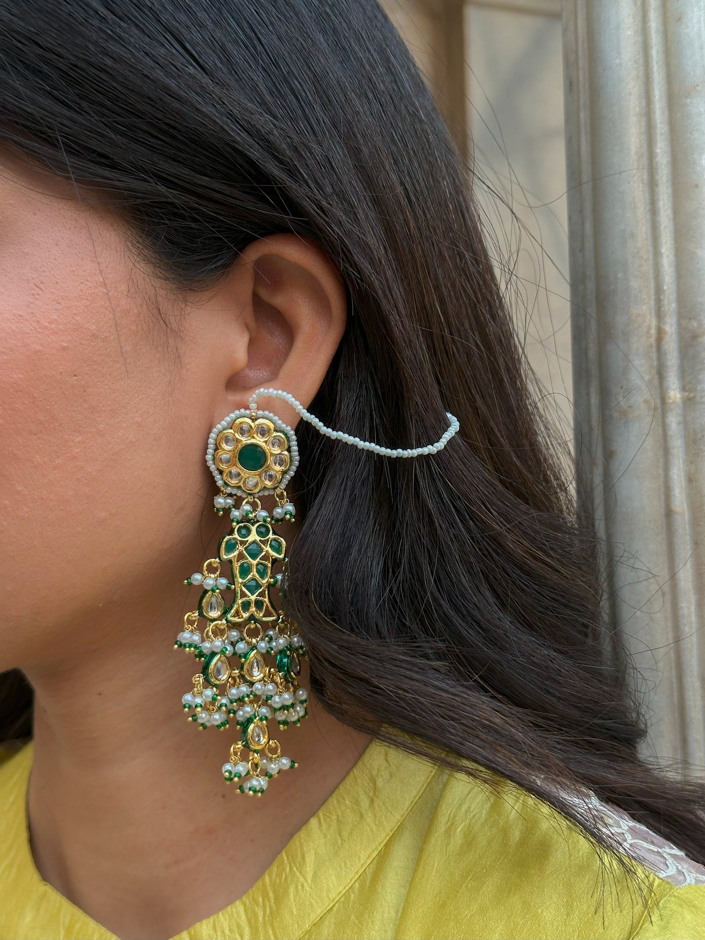 Isra Kundan Earrings