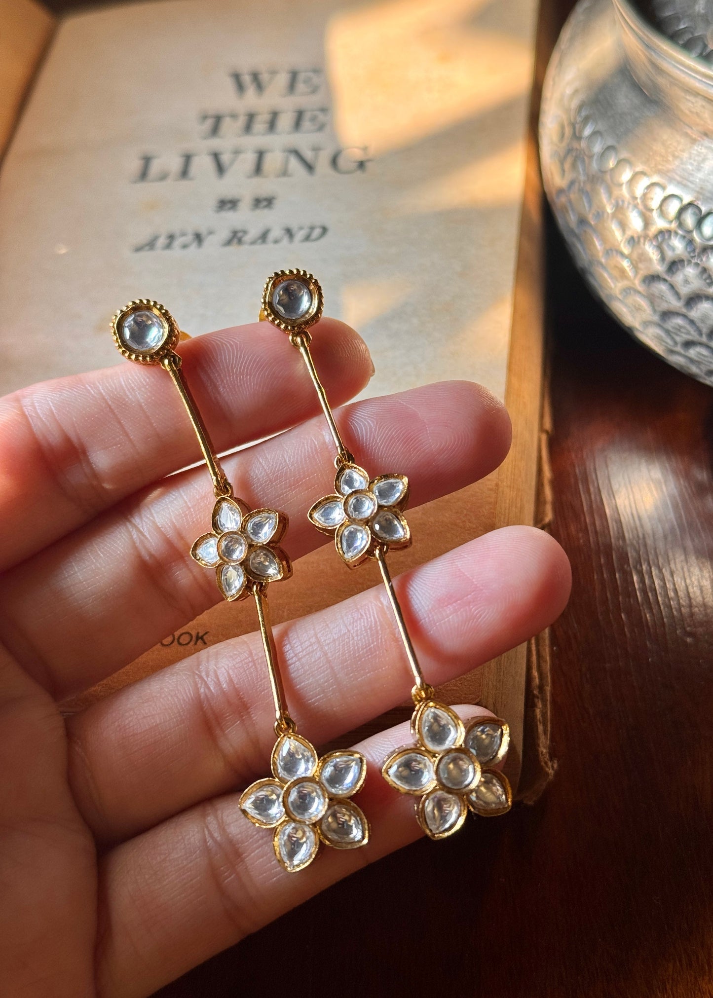 Aranyani Floral Polki Earrings