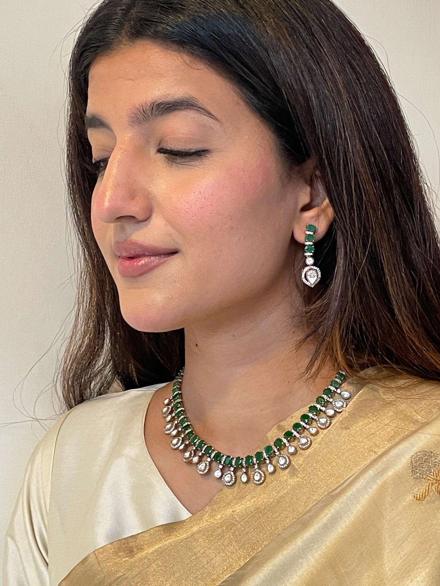 Anokhi Emerald Polki Necklace