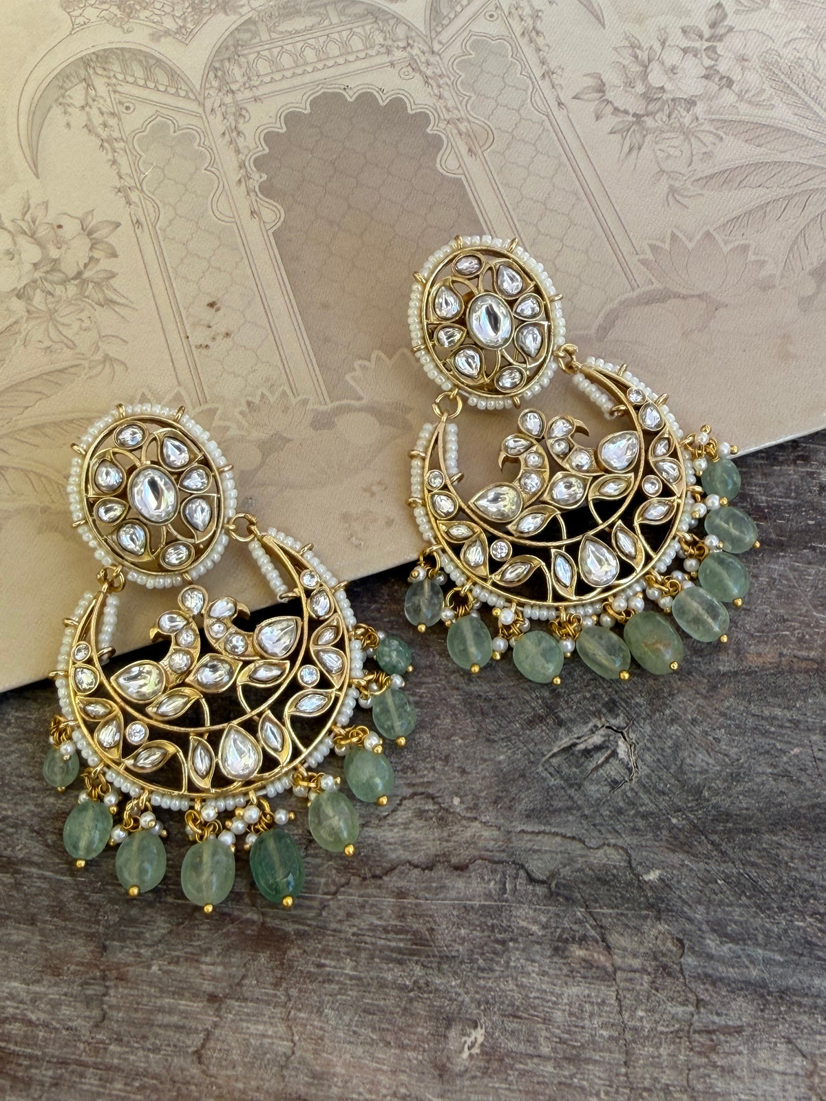 Divyana Polki Chaandbali Earrings