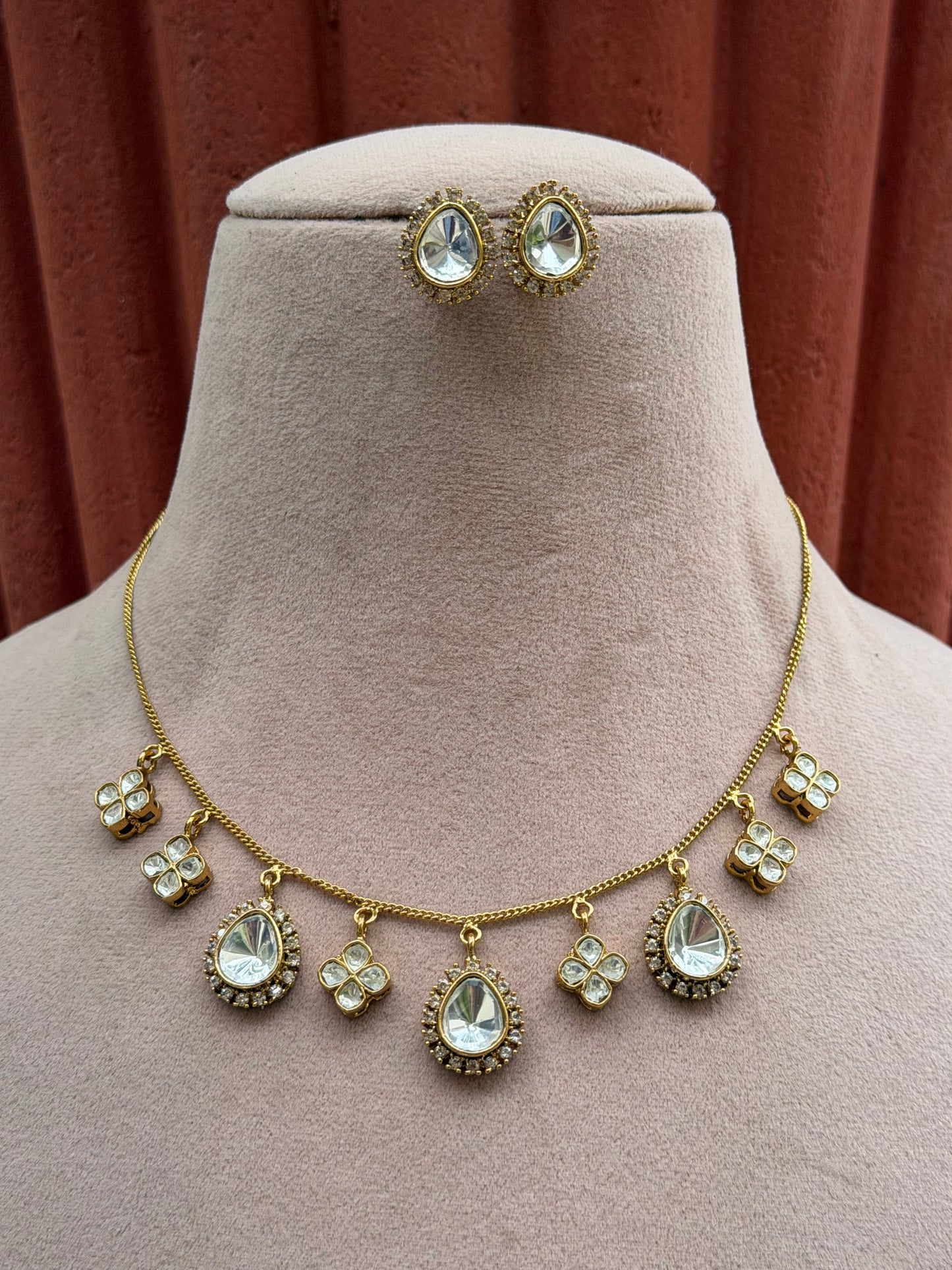 Sarla Polki Necklace Set