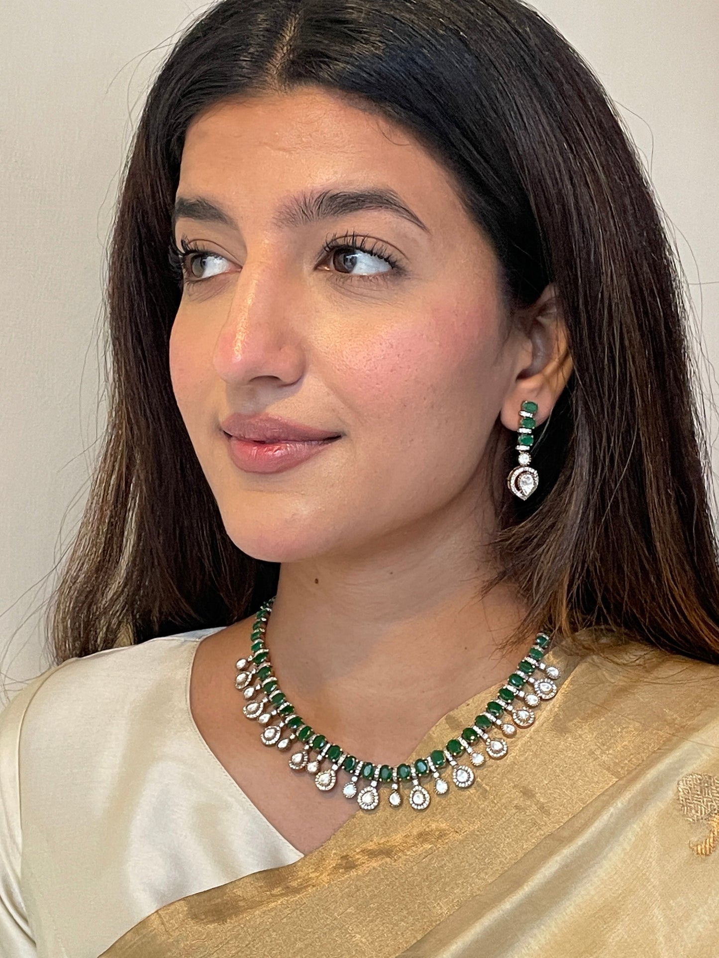 Anokhi Emerald Polki Necklace