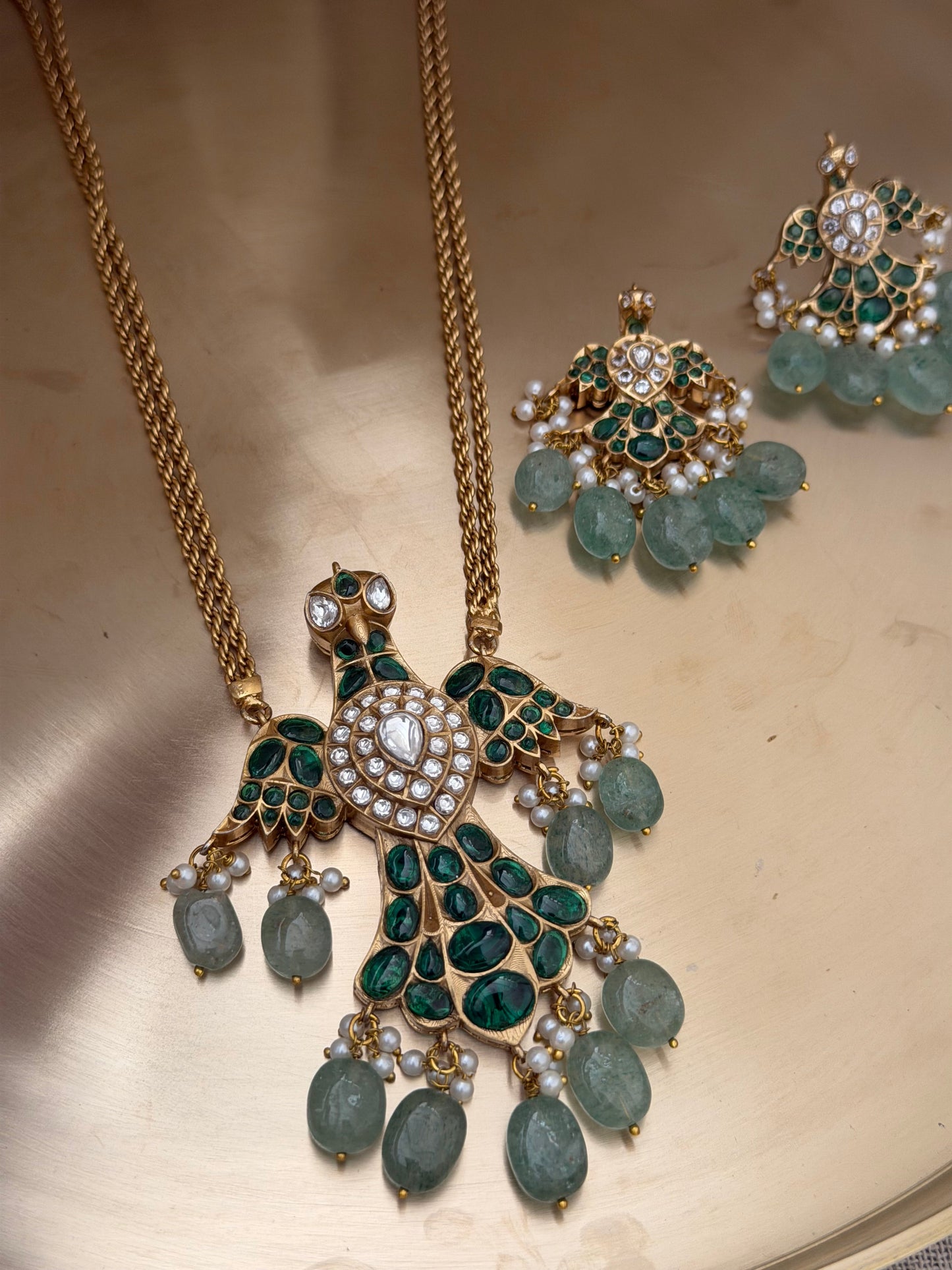 Bhoomi Bird Pendant Necklace Set