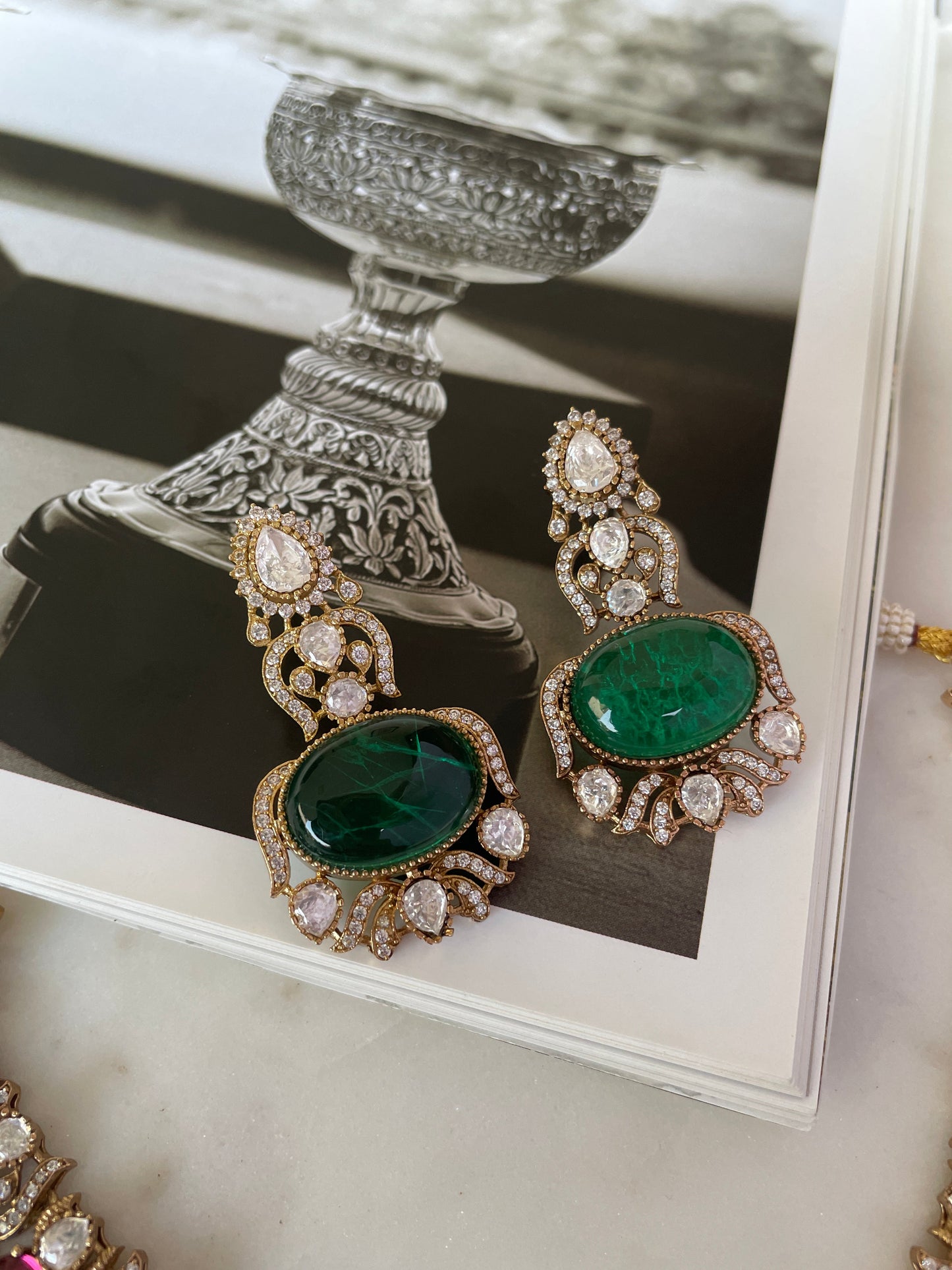 Pre-Order- Ayesha Emerald Necklace