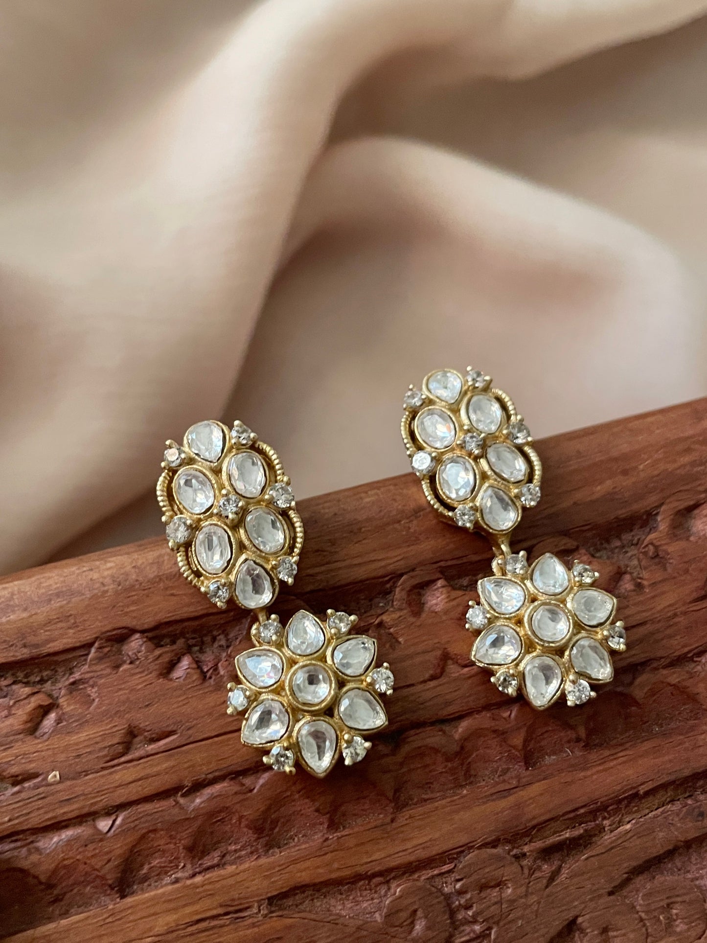 Tarashi Moissanite Polki Necklace Set