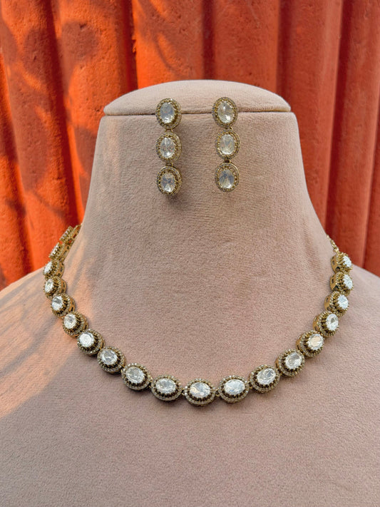 Ruvya Polki Necklace Set