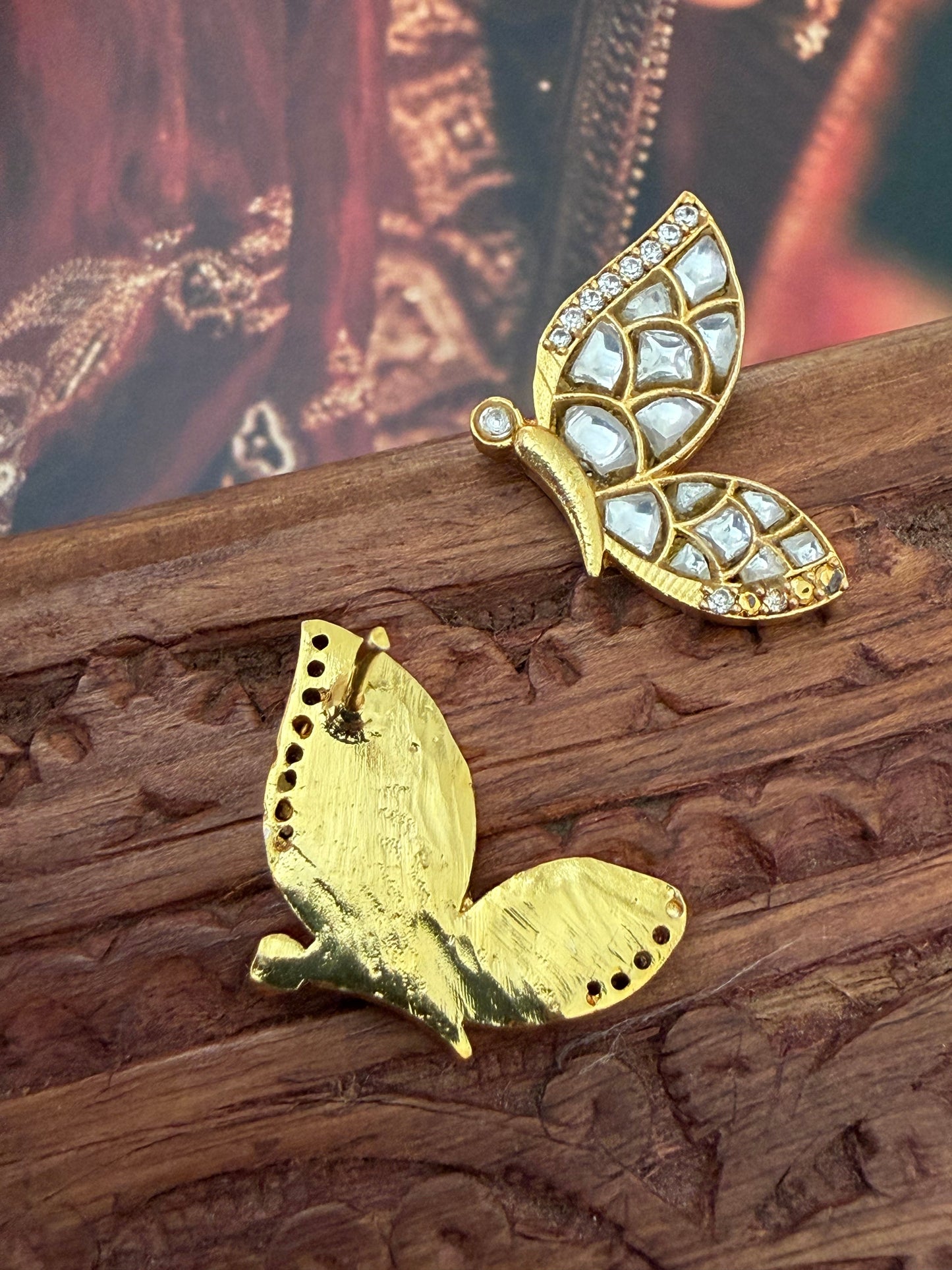 Nitara Polki Butterfly Earrings