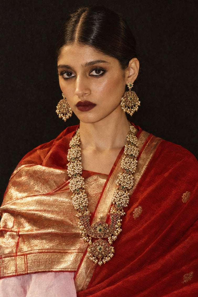 Abeer Pearl & Kemp Multicolour Haram Necklace Set