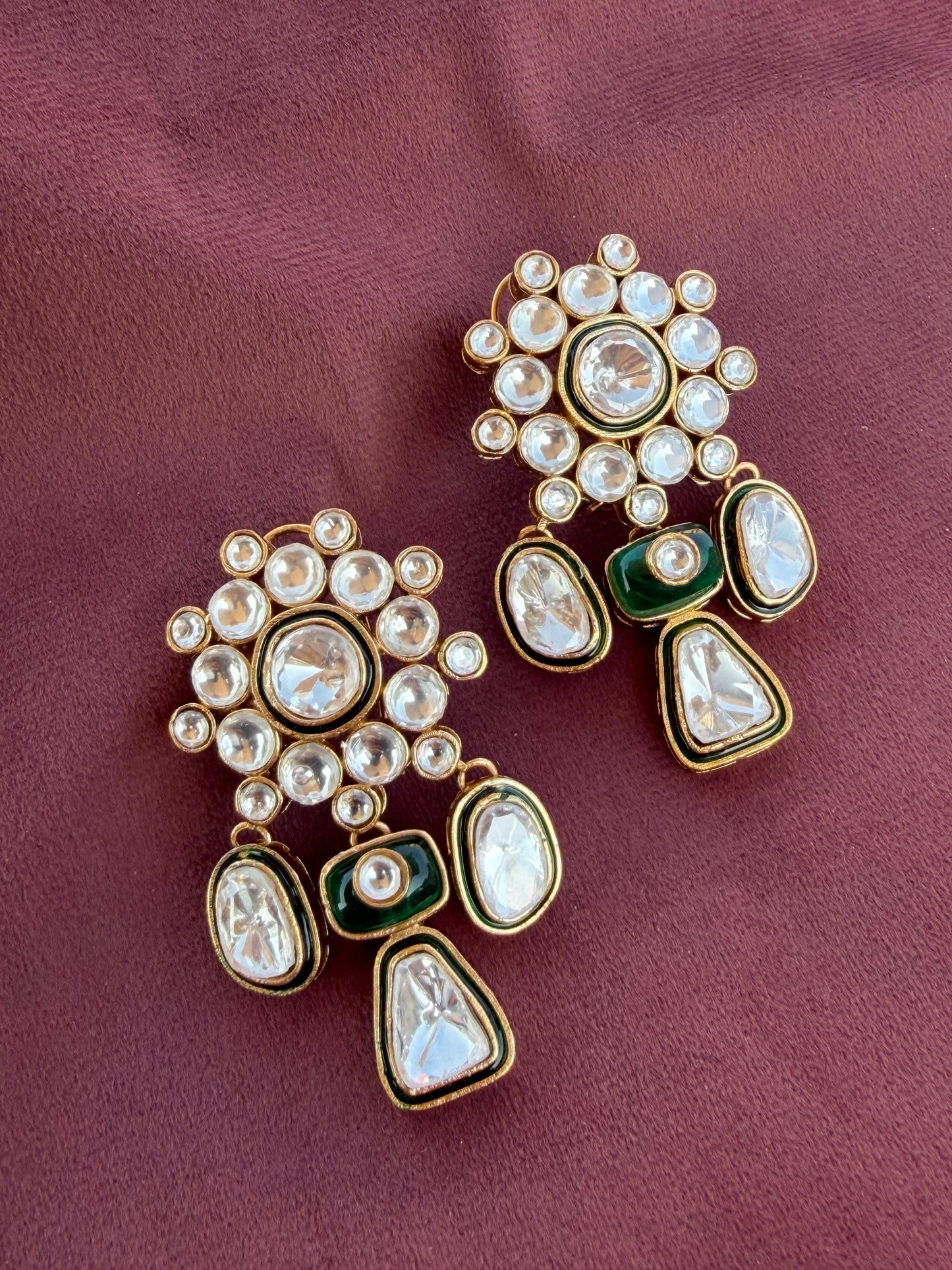 Dhunn Polki Dangler Earrings