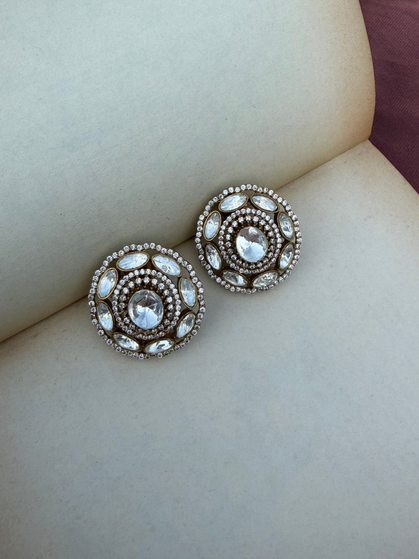 Pashtun Polki Stud Earrings