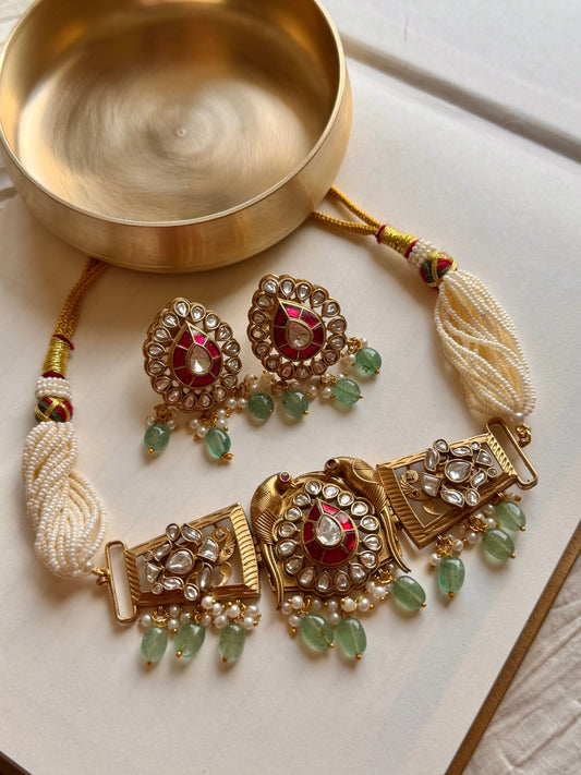 Chandrika Parrot Choker Necklace Set