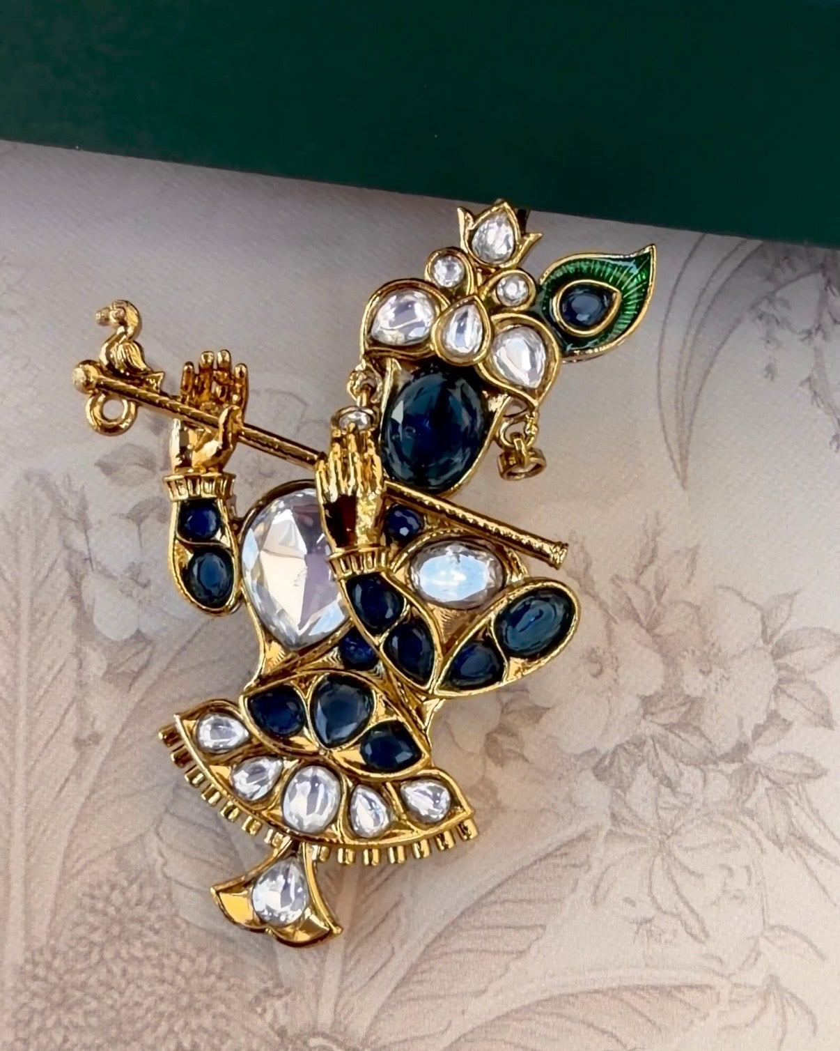 Kanha Ji - Blue Brooch
