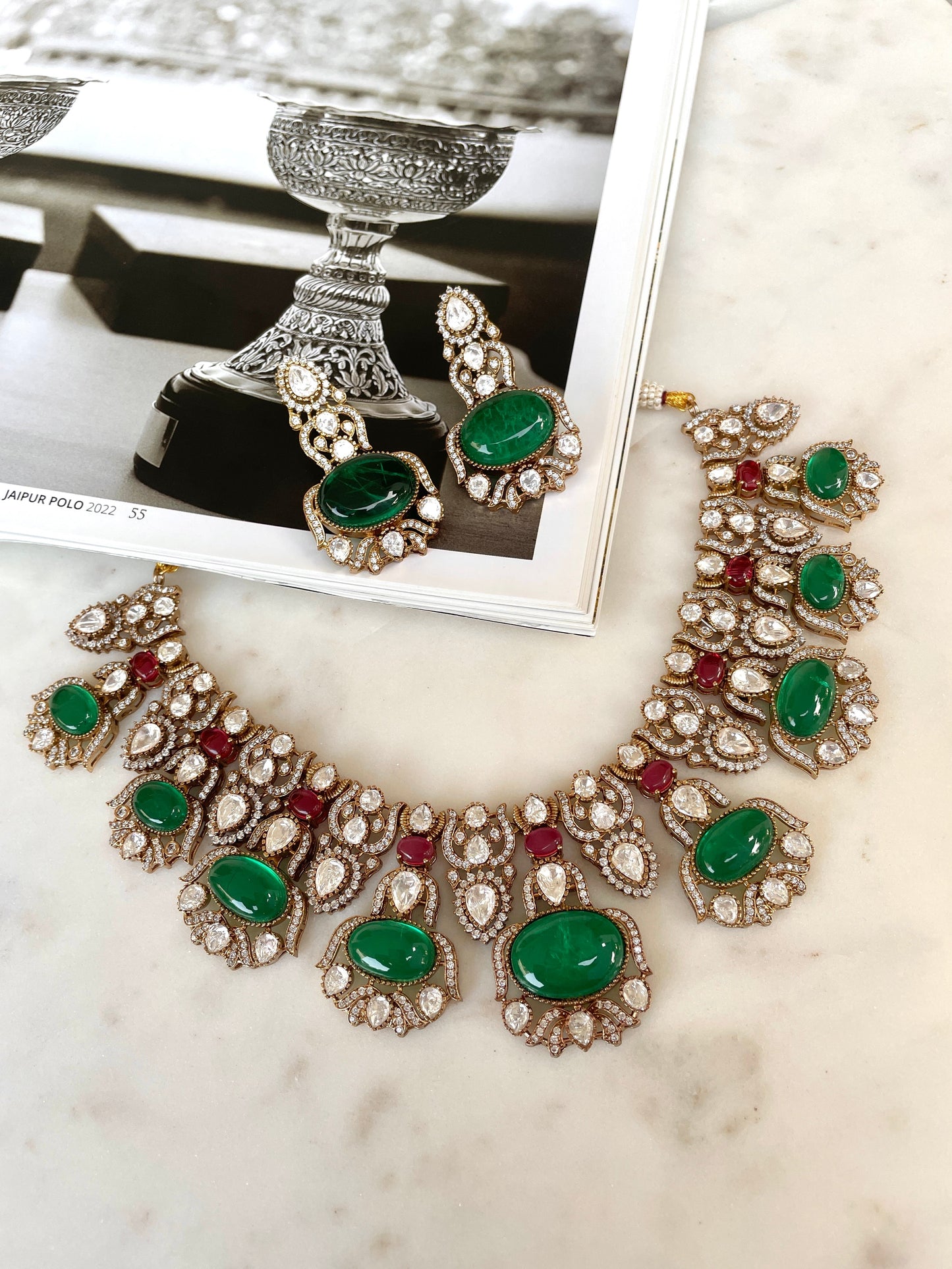 Pre-Order- Ayesha Emerald Necklace